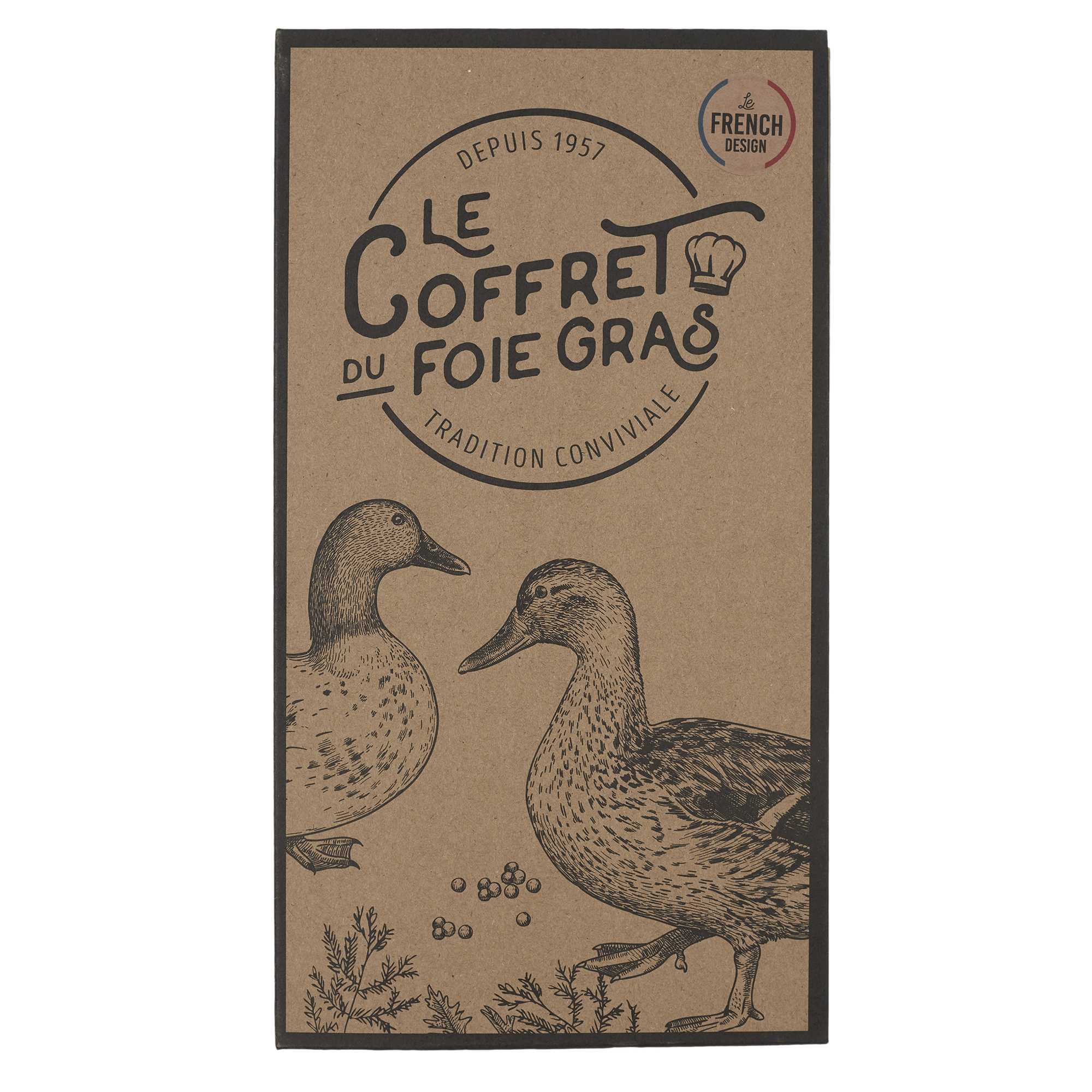 COFFRET FOIE GRAS LYRE ET PLANCHE DE DECOUPE