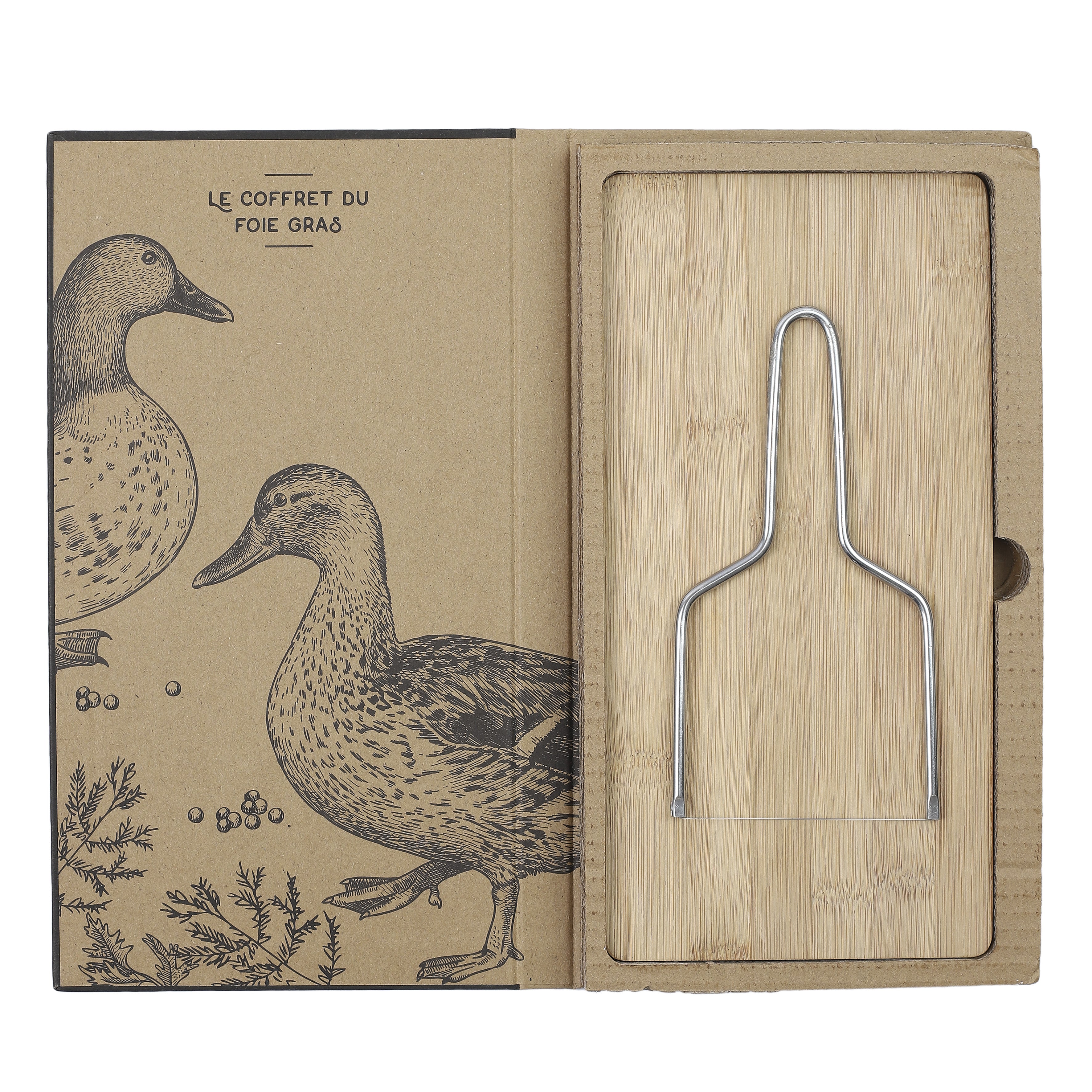 COFFRET FOIE GRAS LYRE ET PLANCHE DE DECOUPE