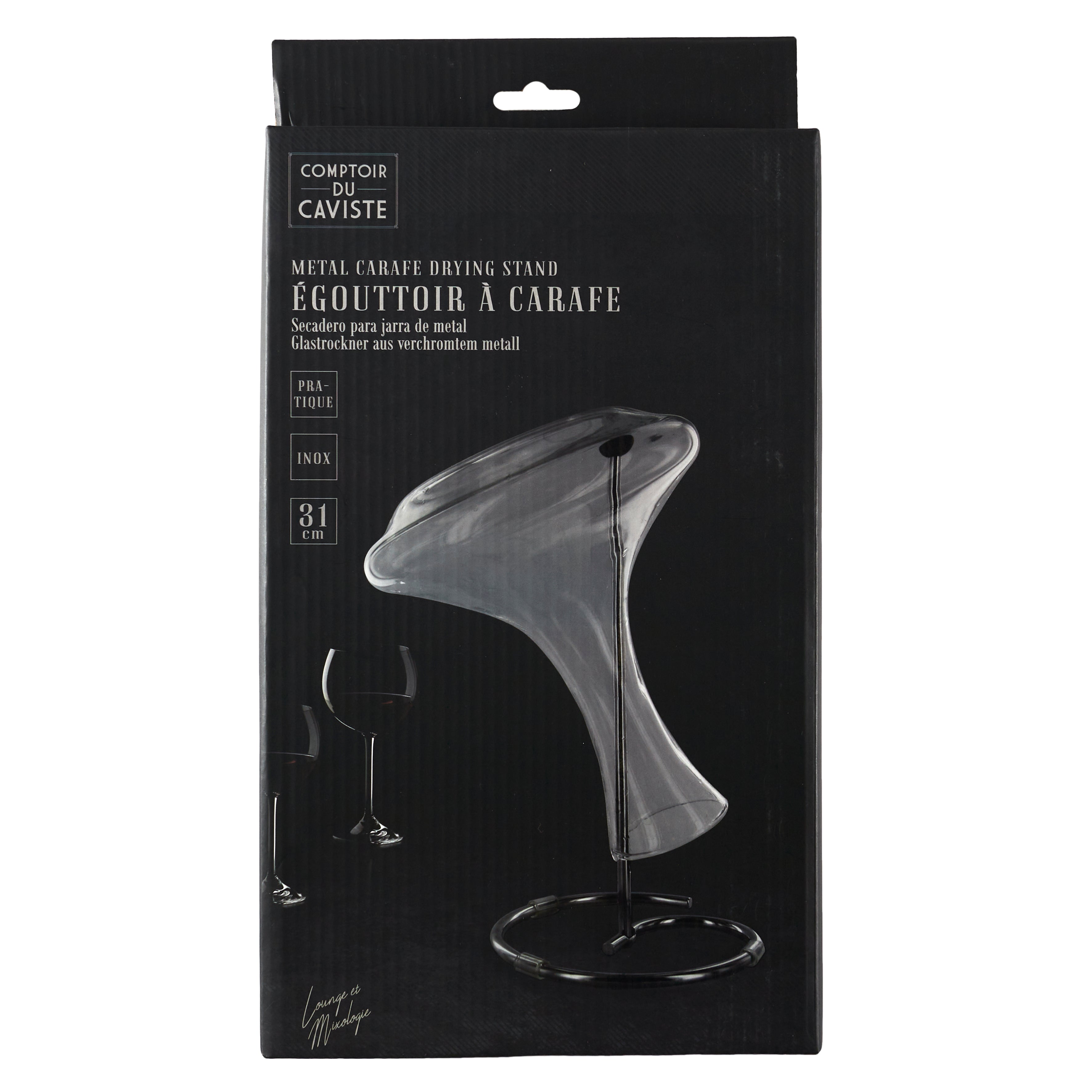 SECHOIR A CARAFE METAL CHROME