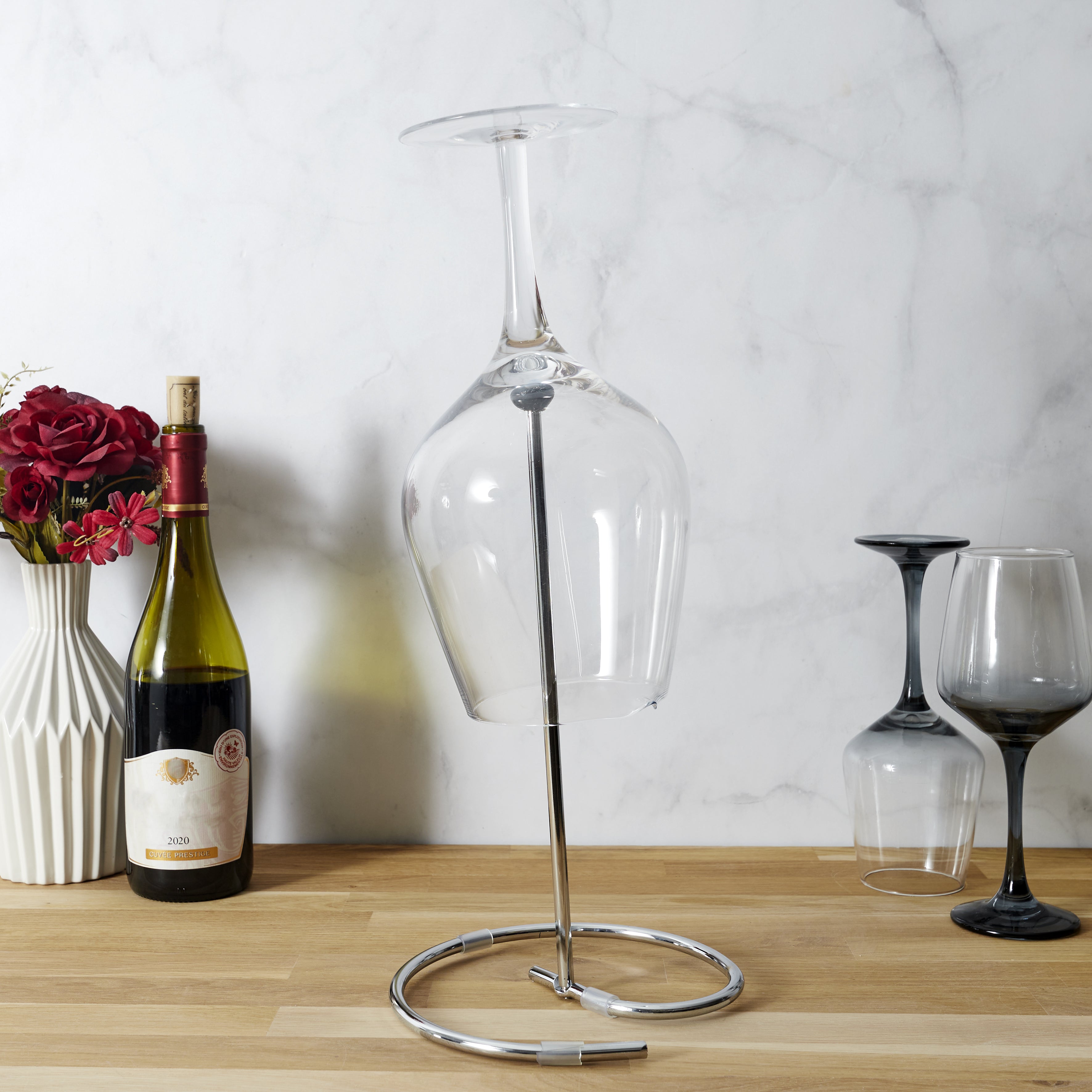 SECHOIR A CARAFE METAL CHROME