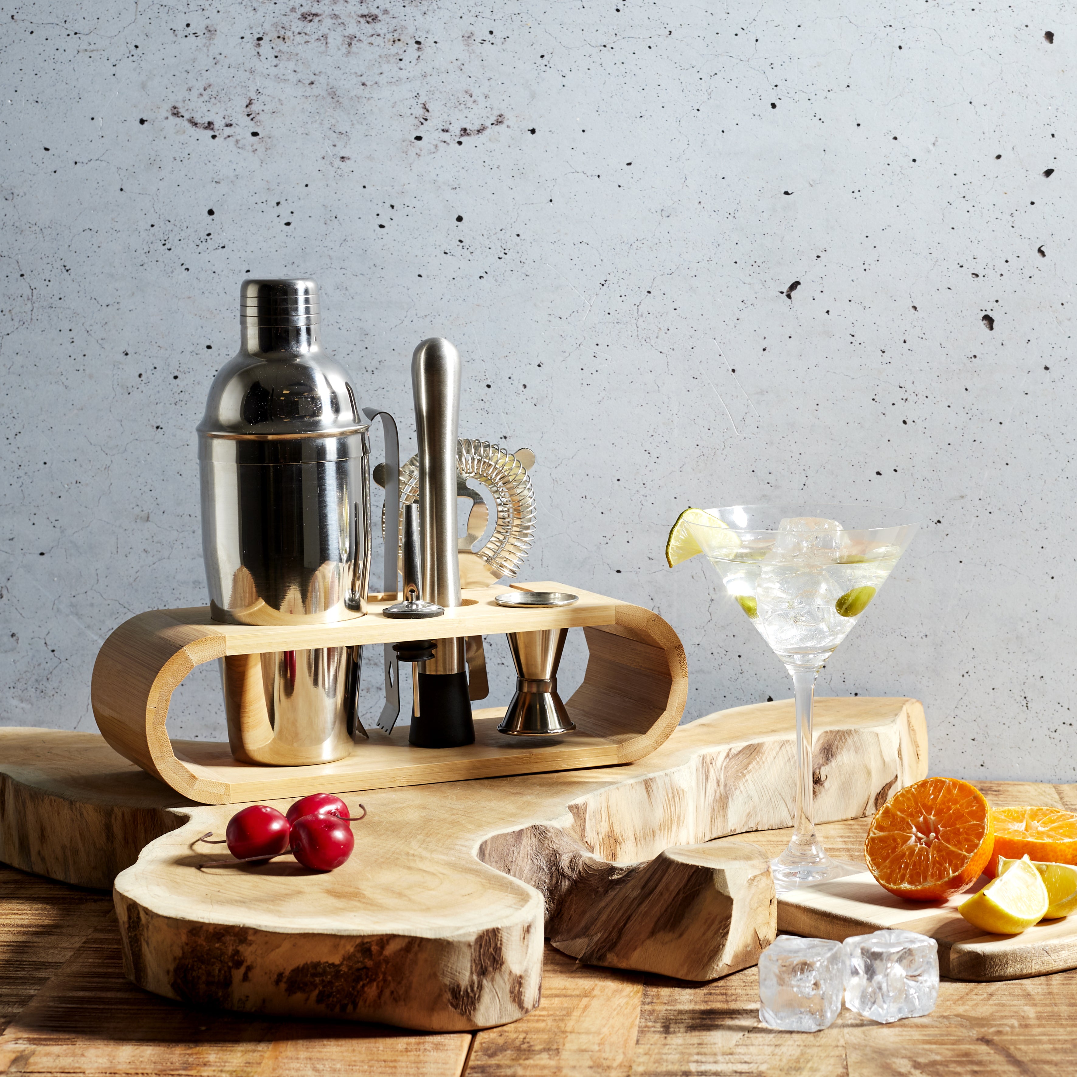 COFFRET A COCKTAIL SUPPORT BAMBOU