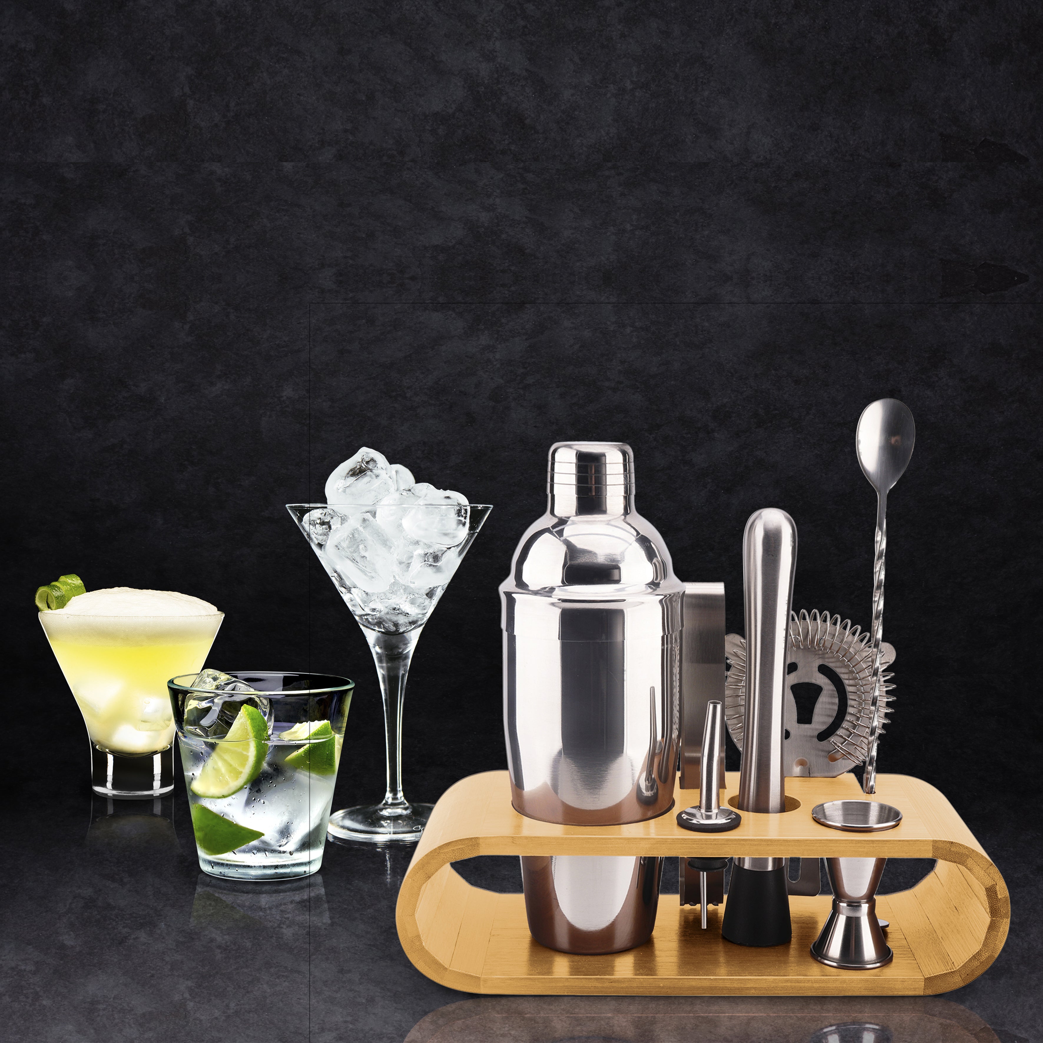 COFFRET A COCKTAIL SUPPORT BAMBOU