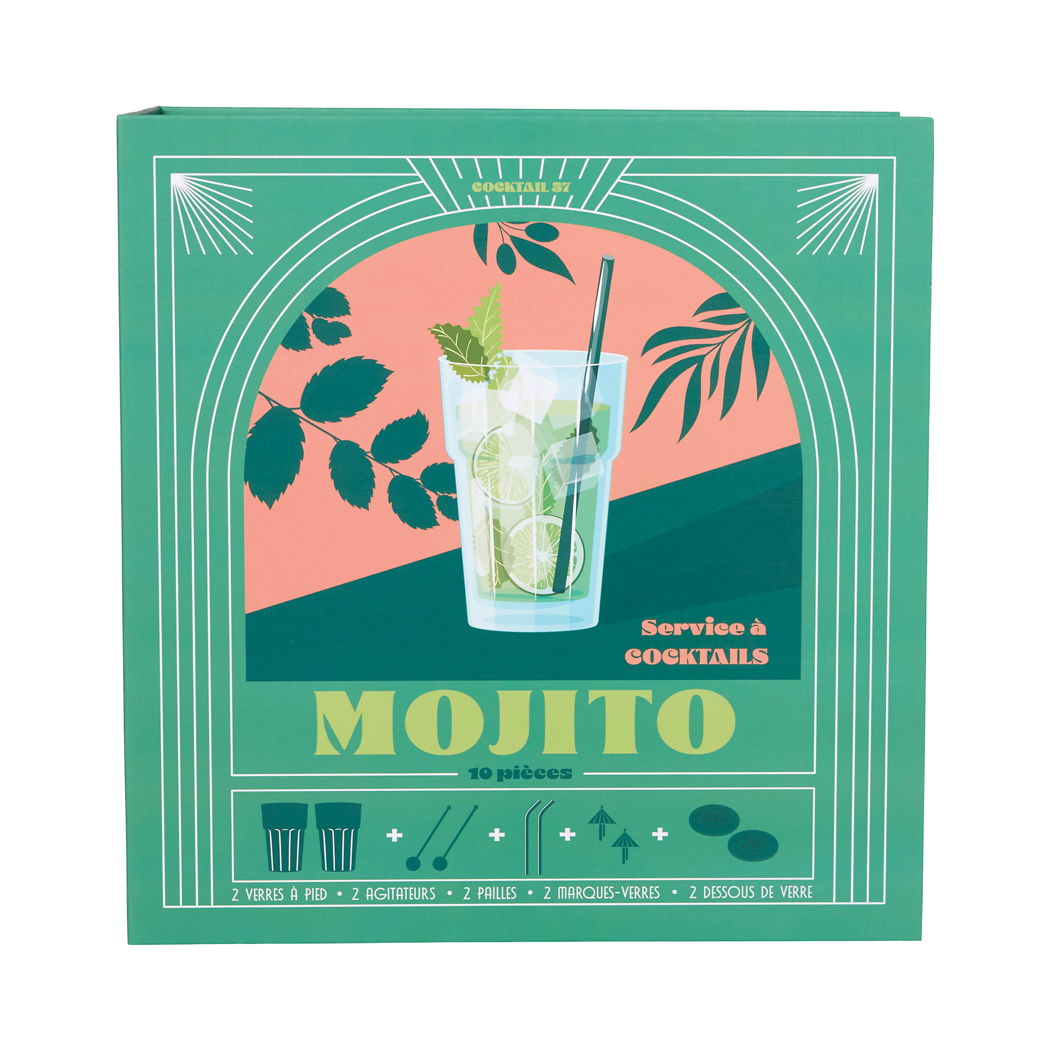 COFFRET COCKTAIL 10PCS MOJITO
