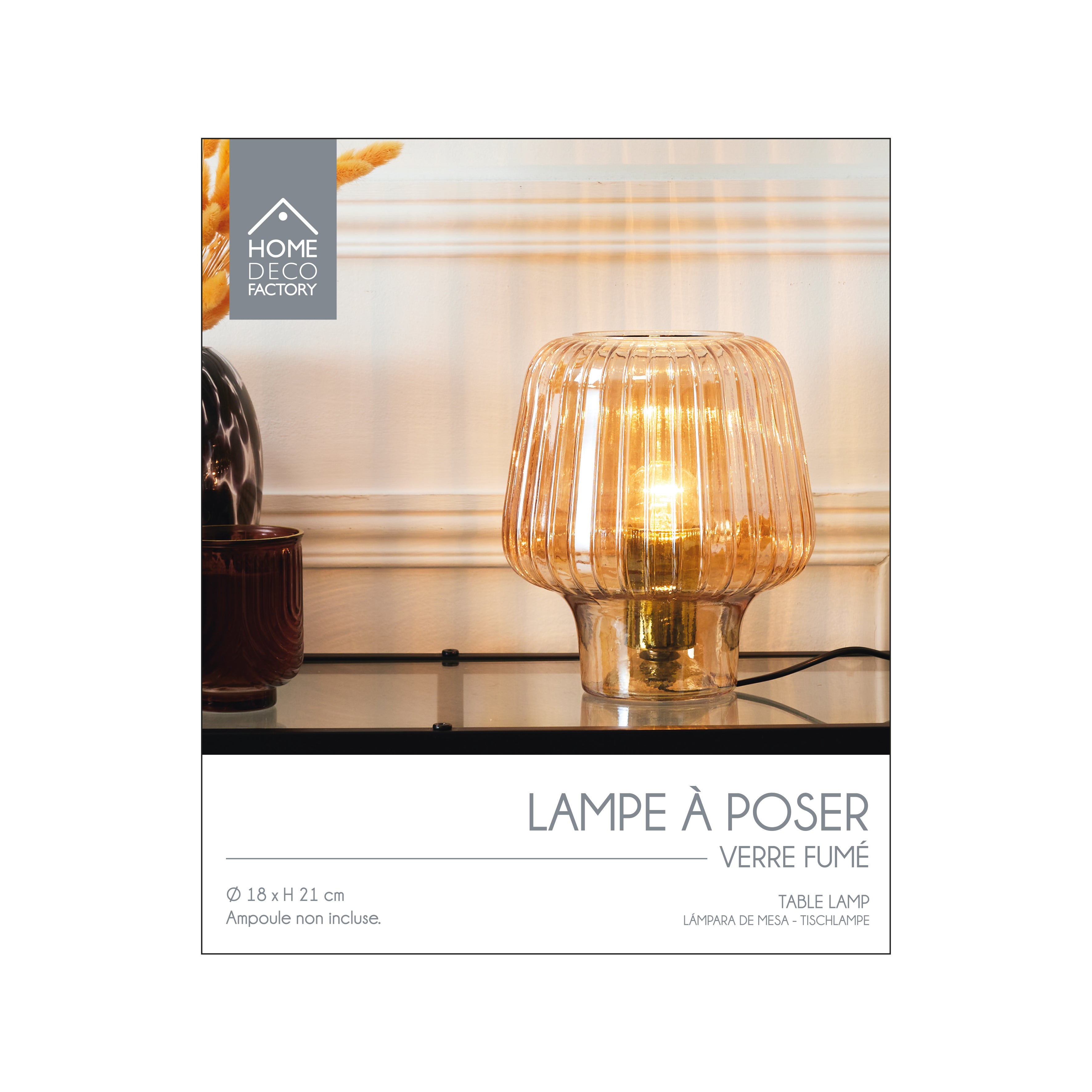 LAMPE A POSER VERRE FUME