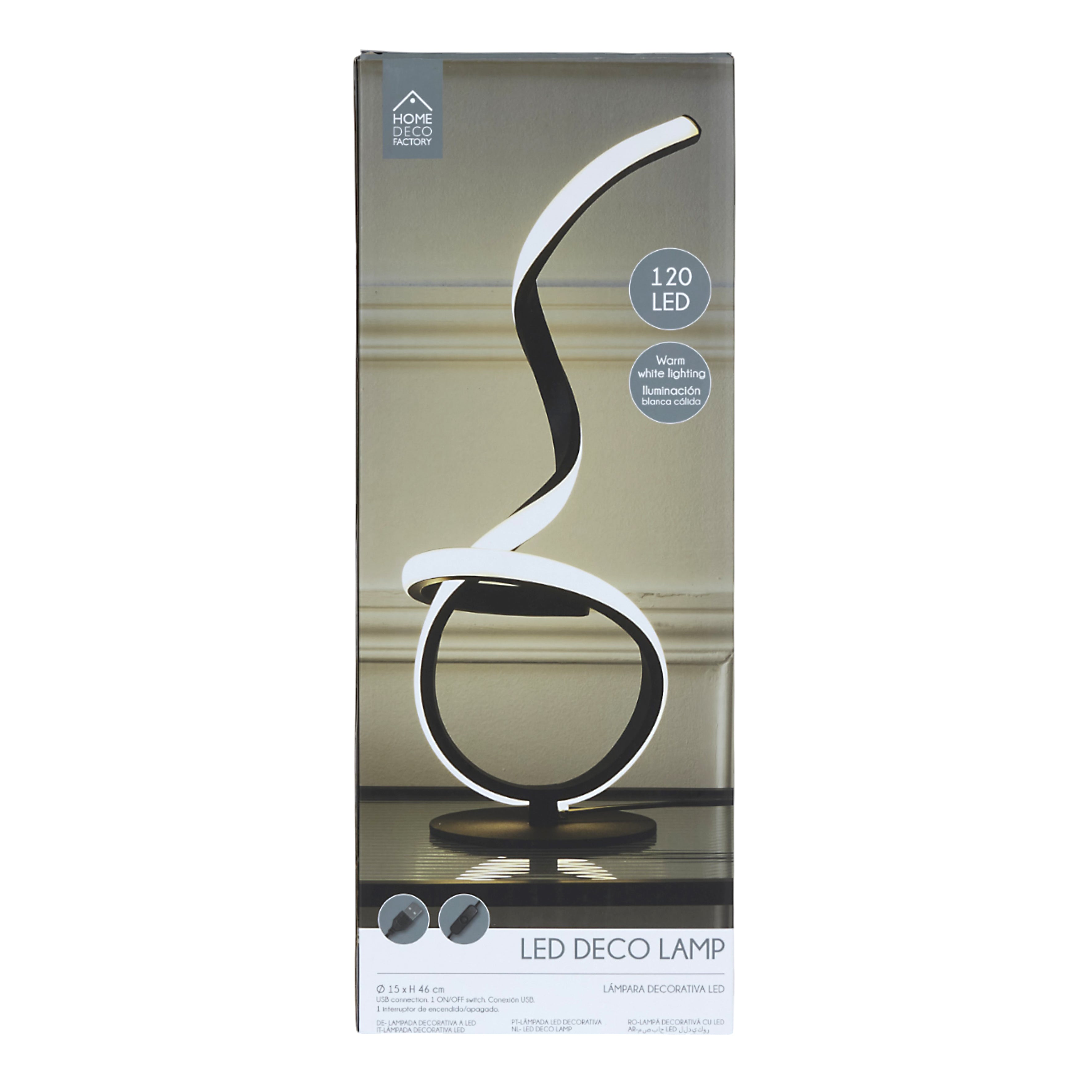 LAMPE LED DESIGN NOIR