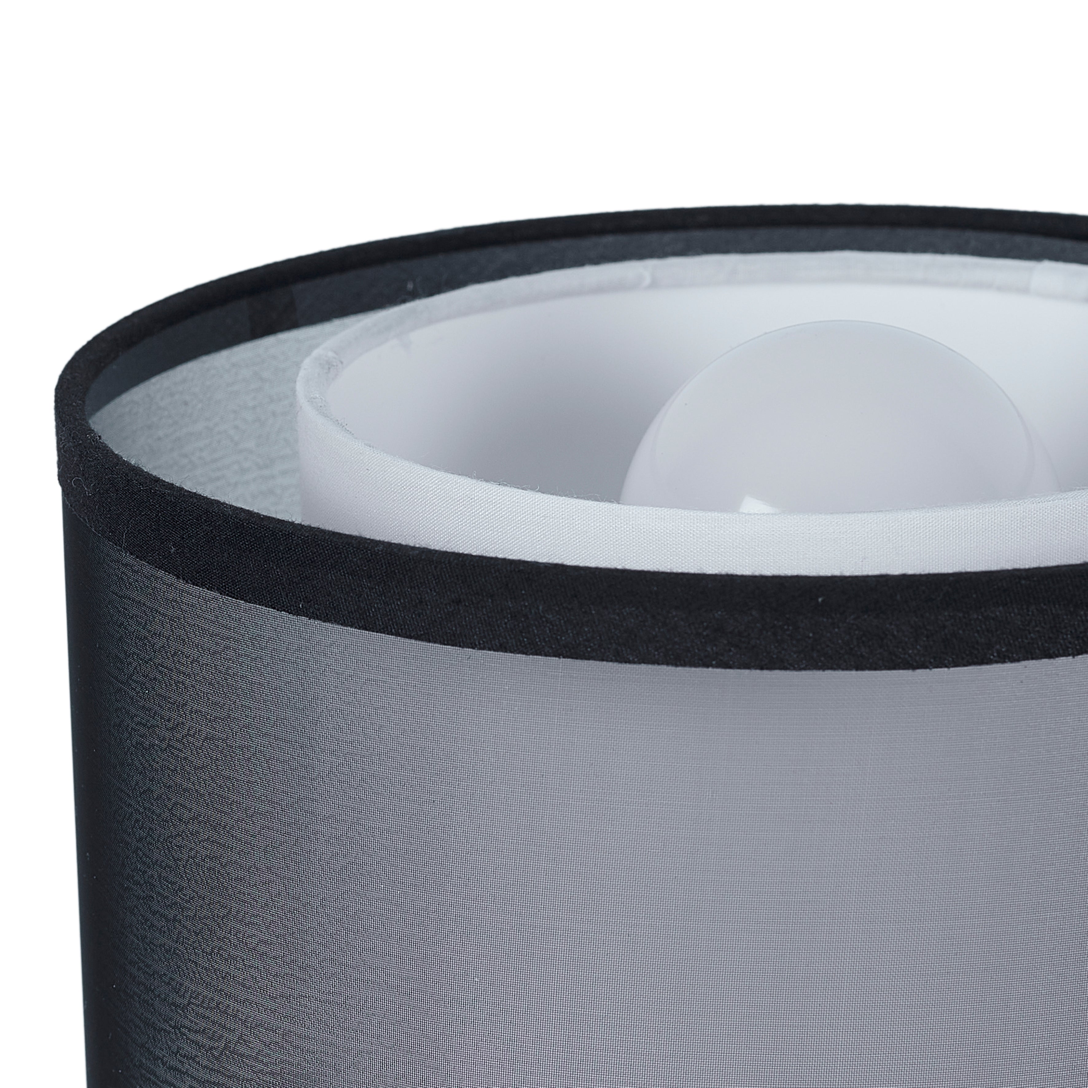 LAMPE DE TABLE DOUBLE ABATJOUR NOIR