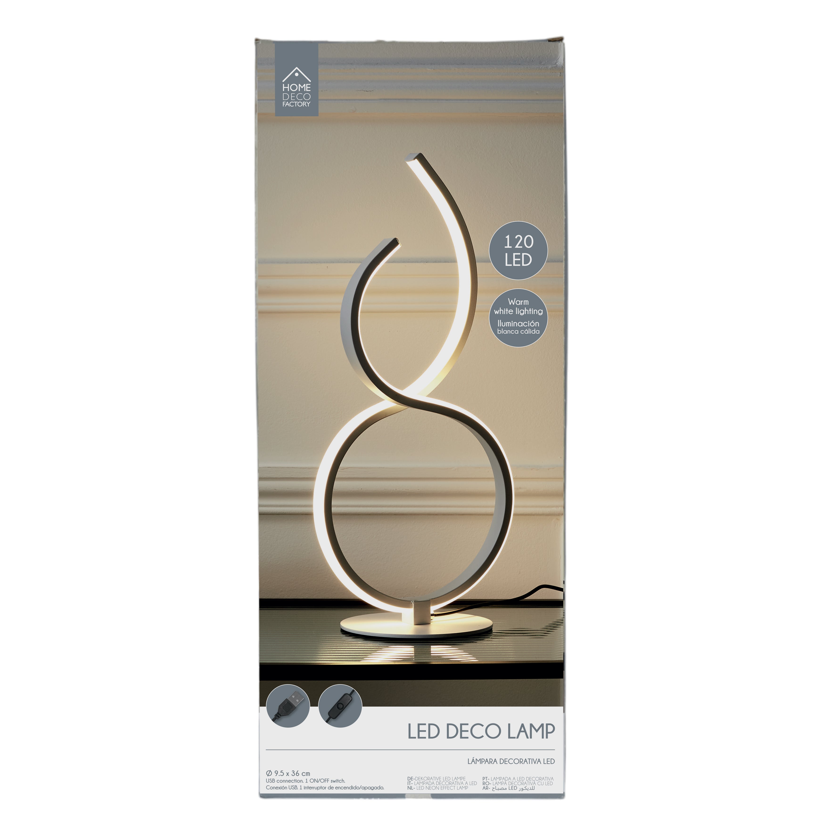 LAMPE LED DESIGN BLANC