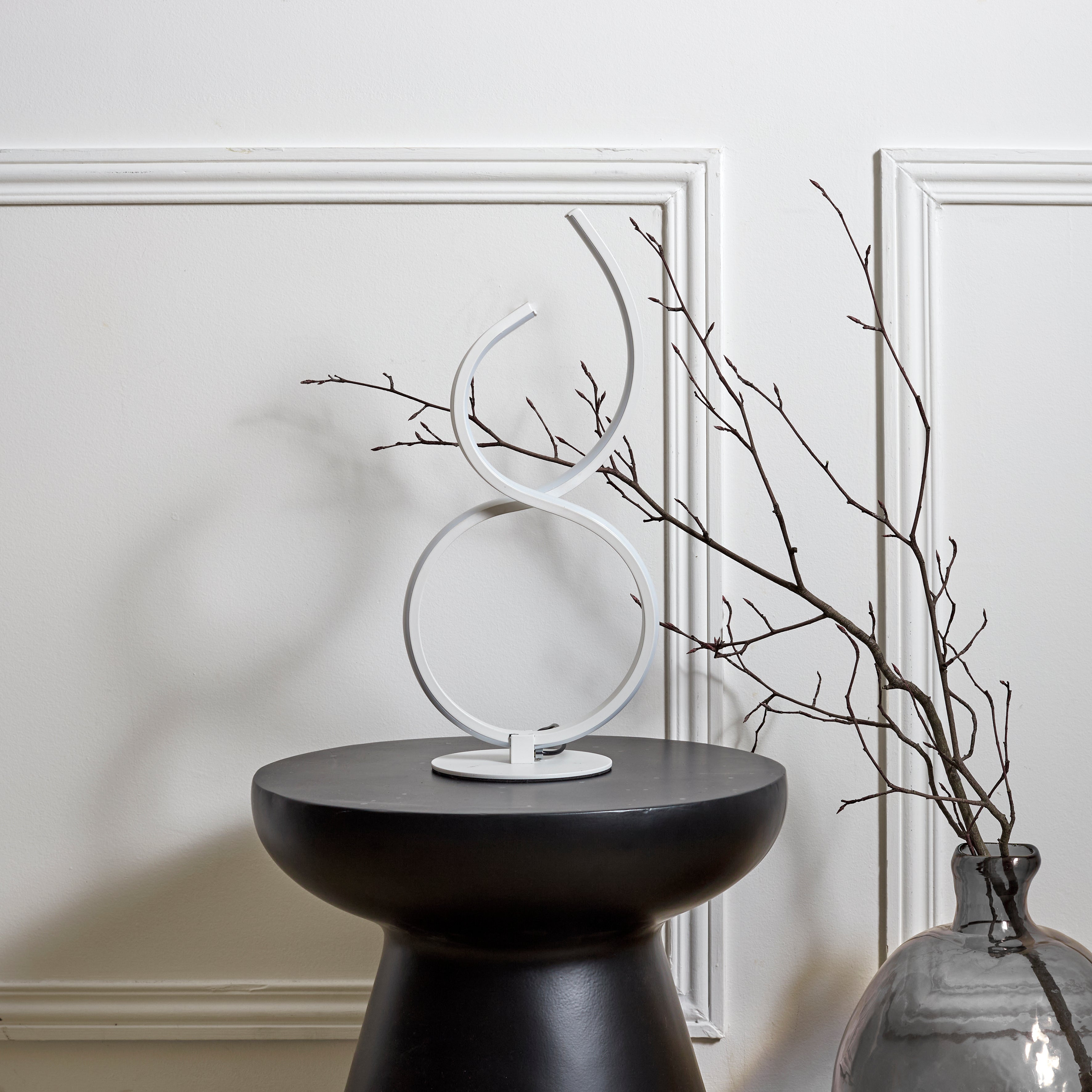LAMPE LED DESIGN BLANC