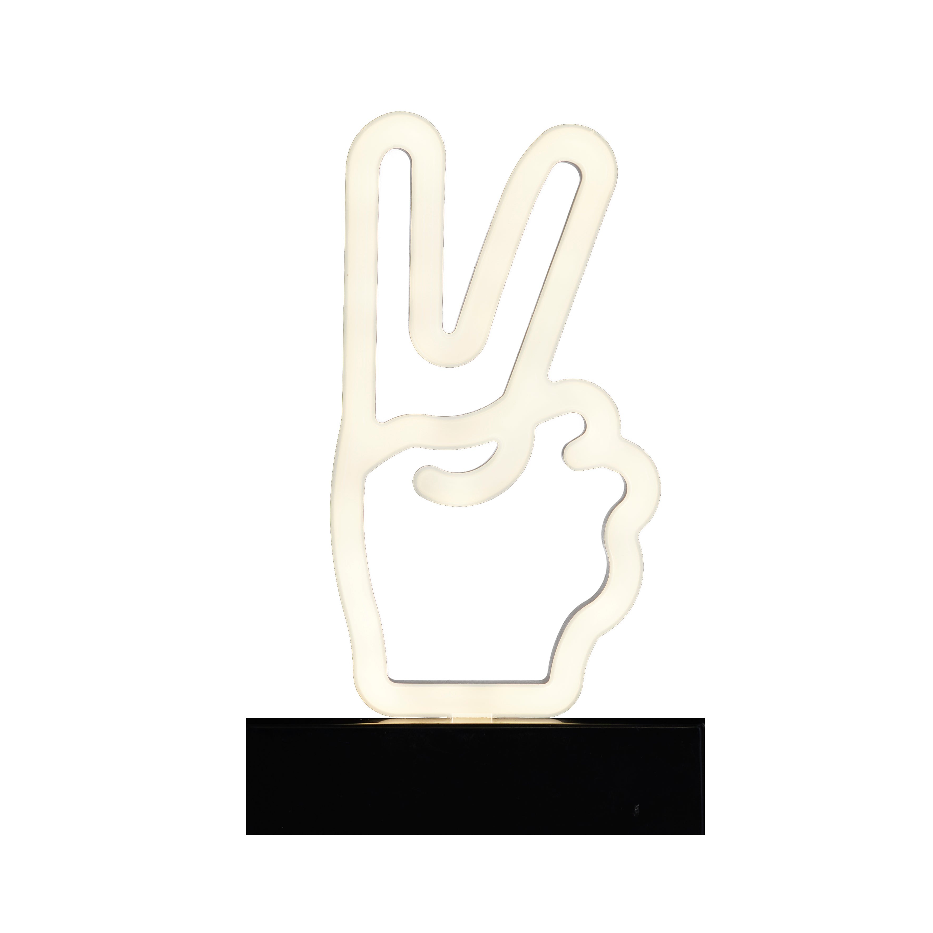 LAMPE LED EFFET NEON PEACE A PILES