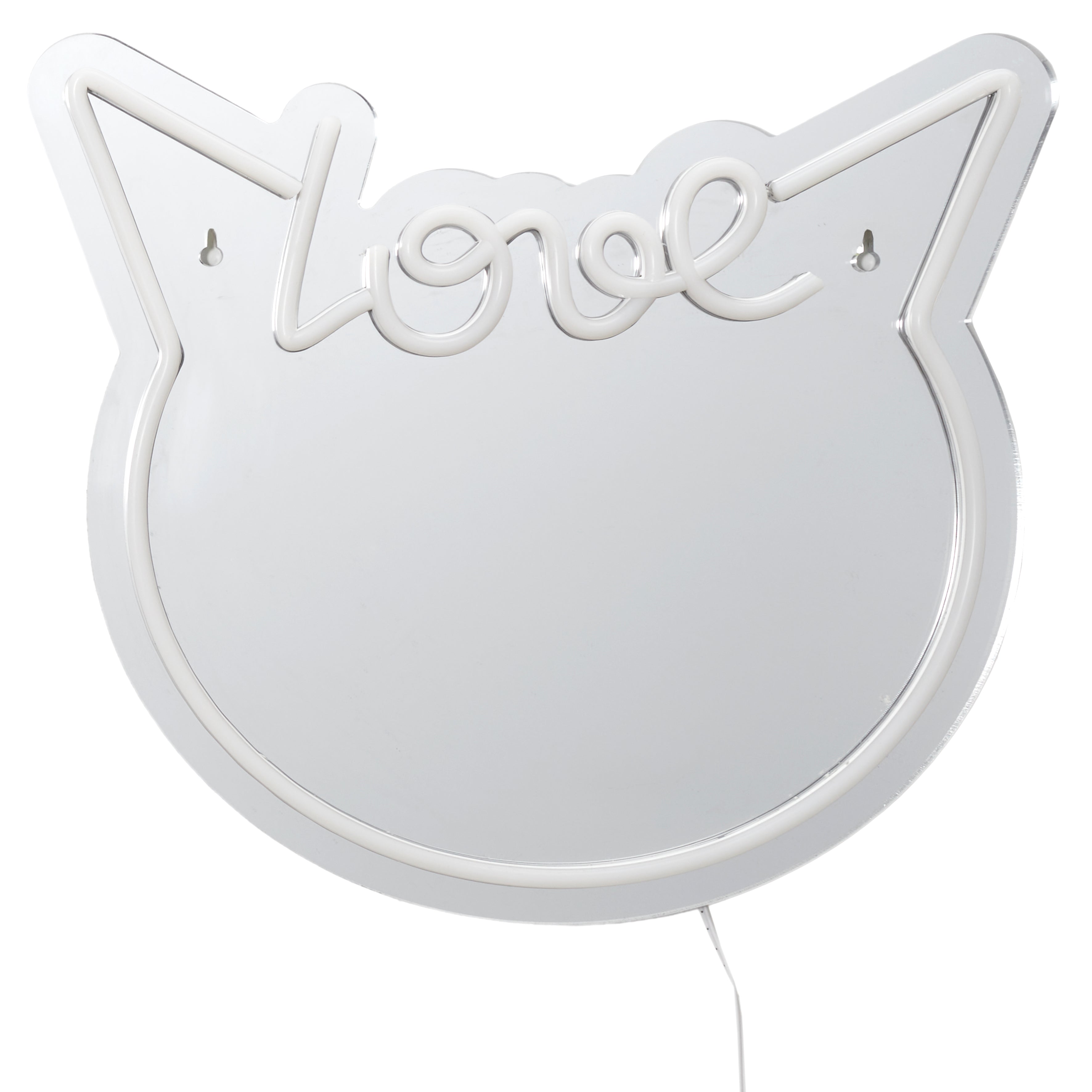 MIROIR LED EFFET NEON CHAT KAWAII
