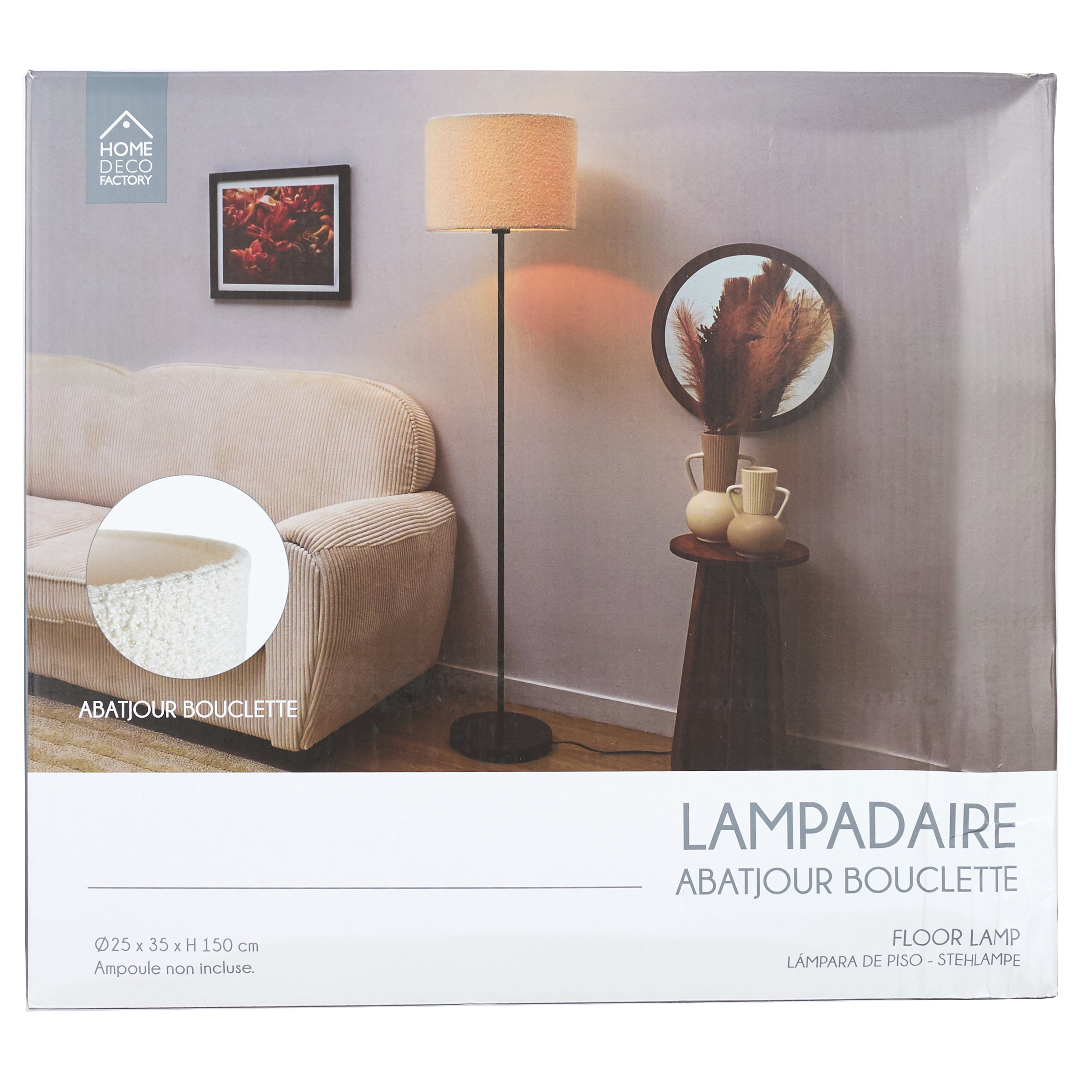 LAMPADAIRE ABATJOUR BOUCLETTE