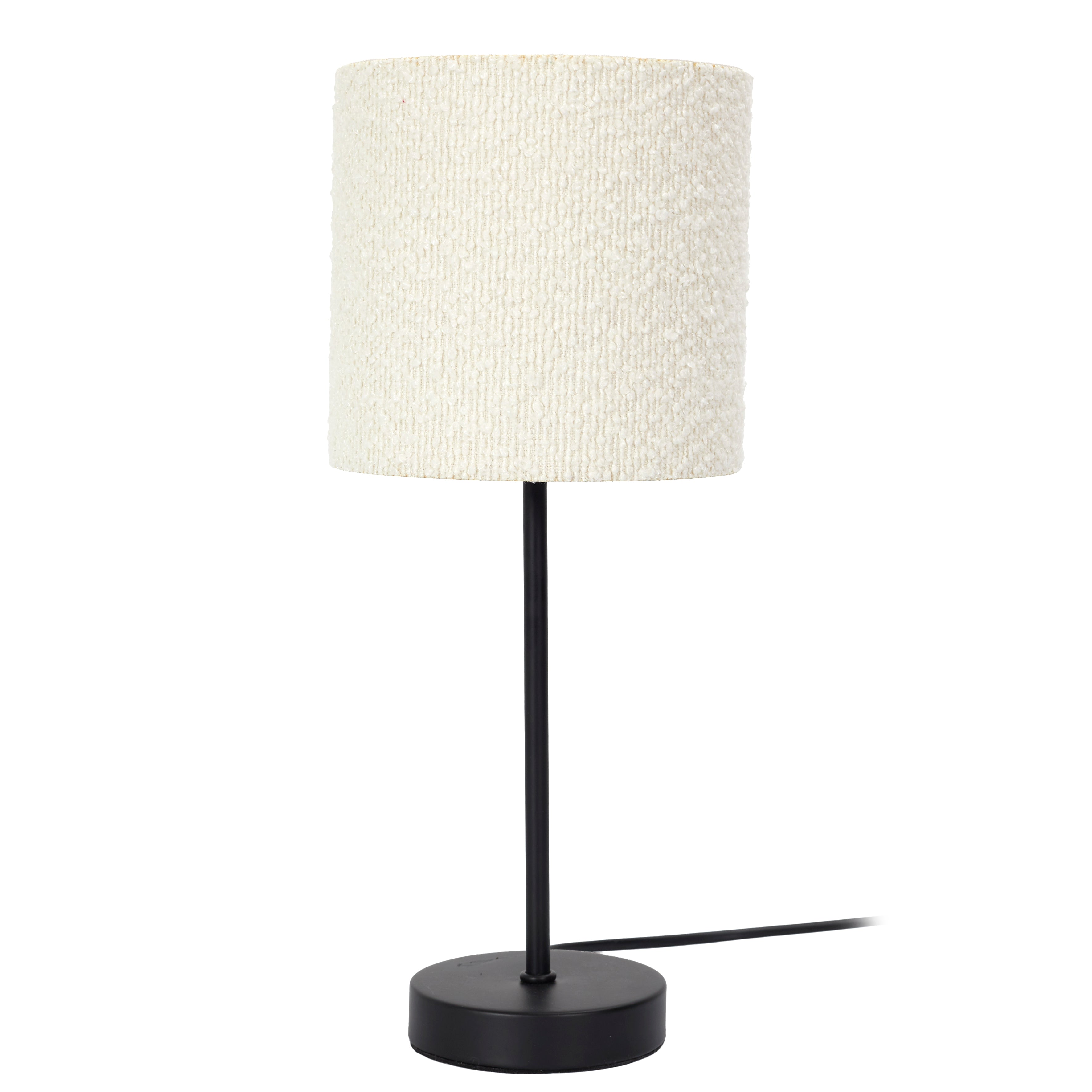 LAMPE EN METAL ABAT JOUR BOUCLETTE