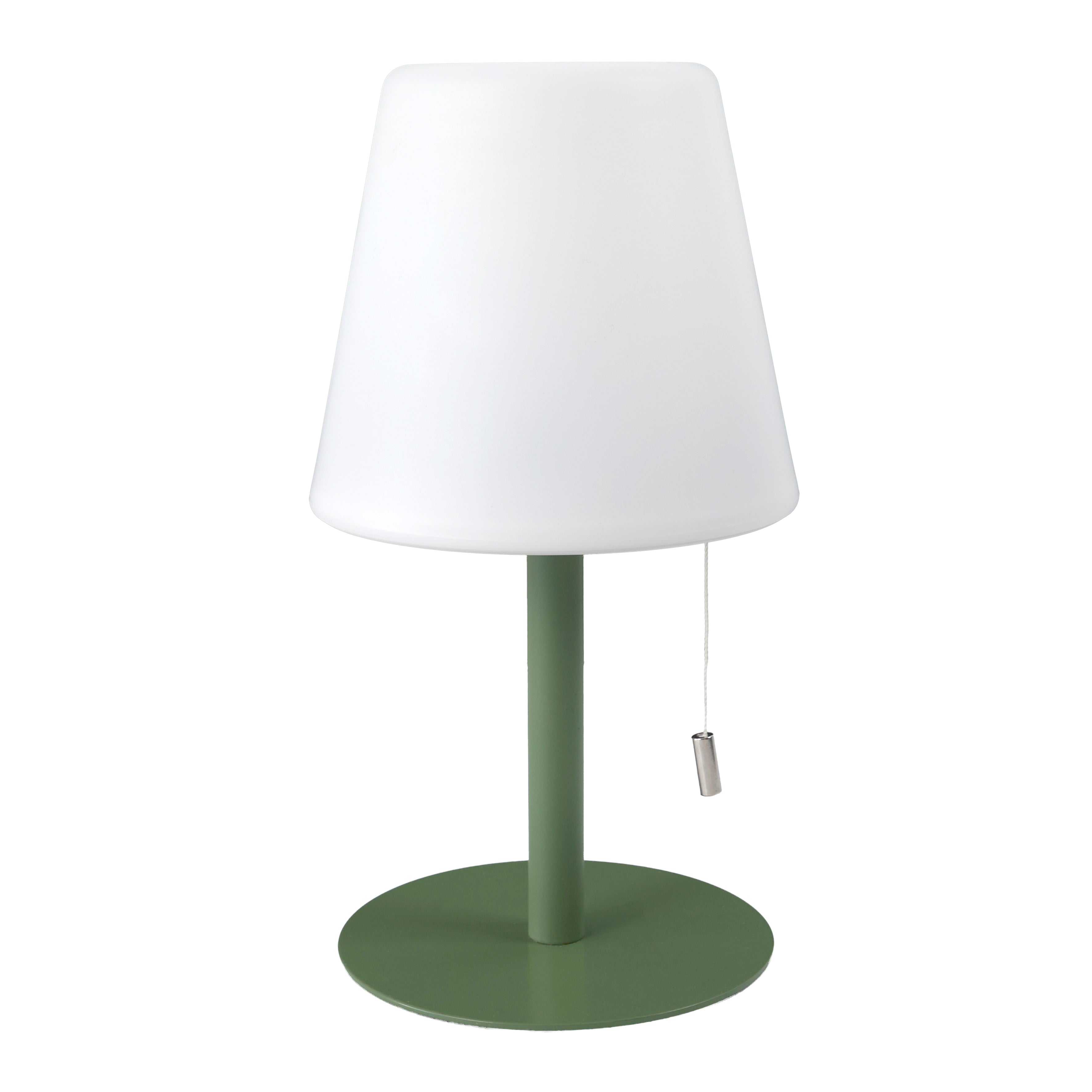 LAMPE DE TABLE RECHARGEABLE USB IP44 VERT H30CM