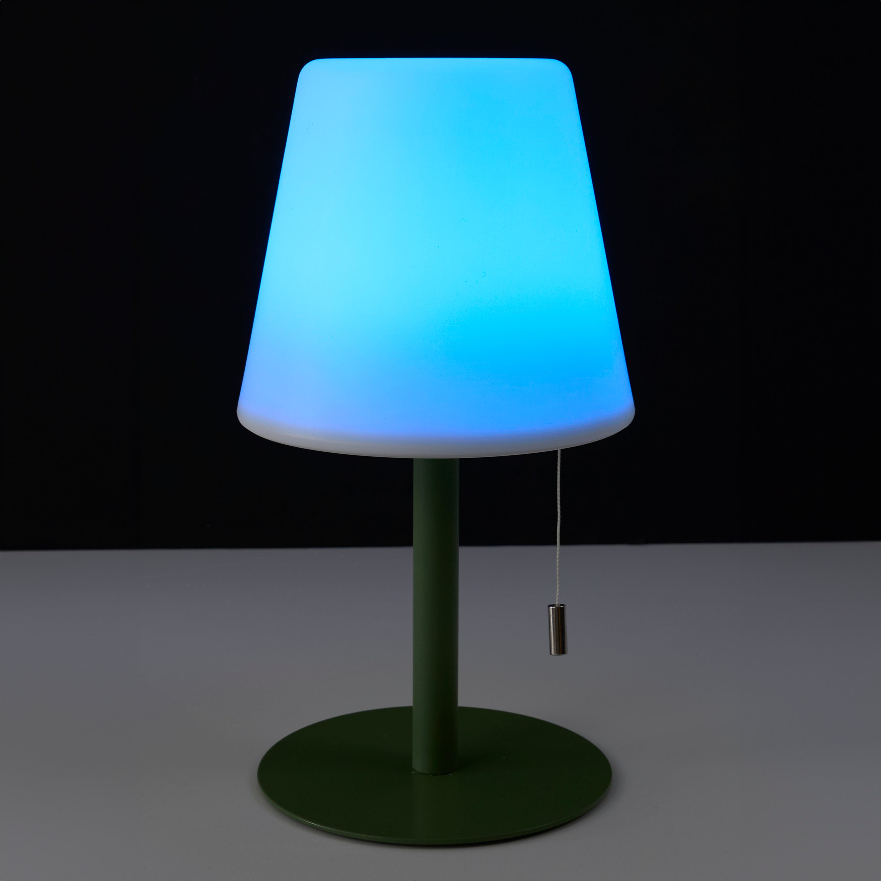 LAMPE DE TABLE RECHARGEABLE USB IP44 VERT H30CM