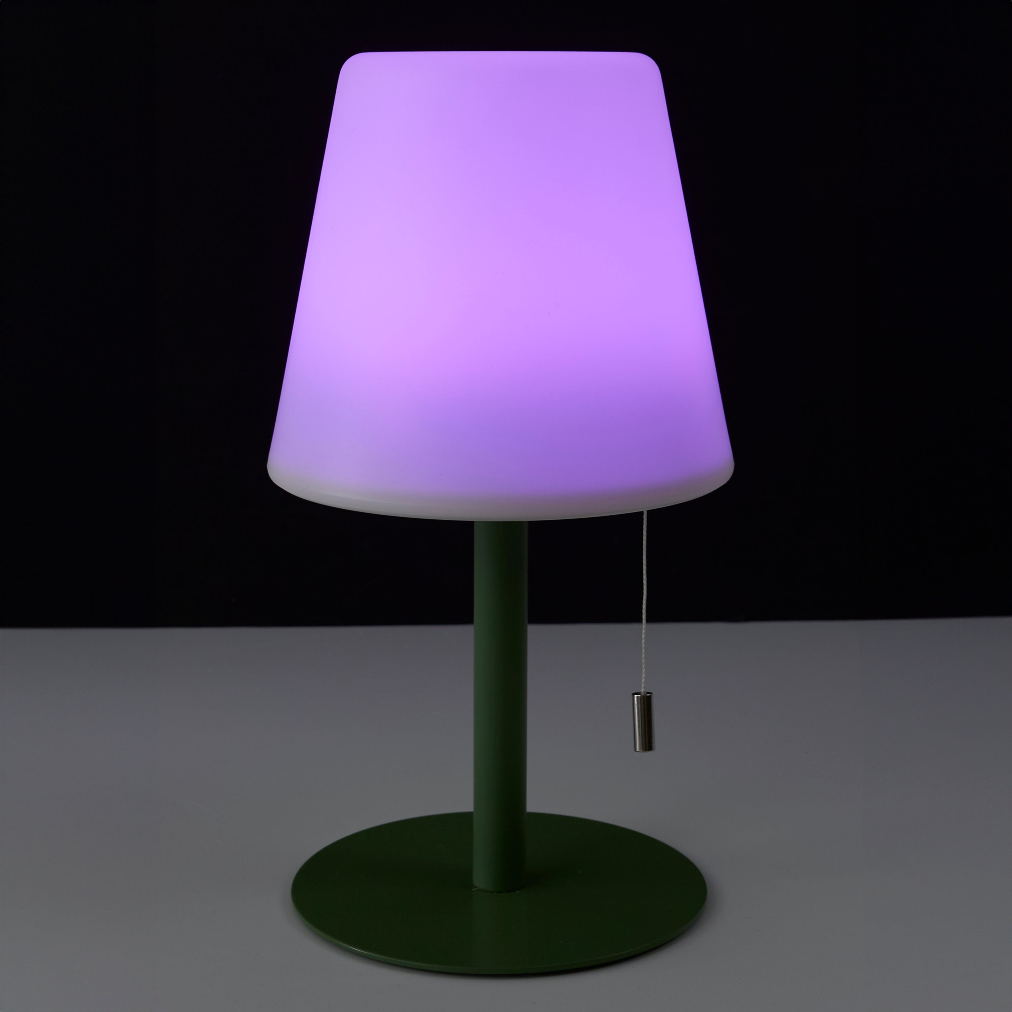 LAMPE DE TABLE RECHARGEABLE USB IP44 VERT H30CM