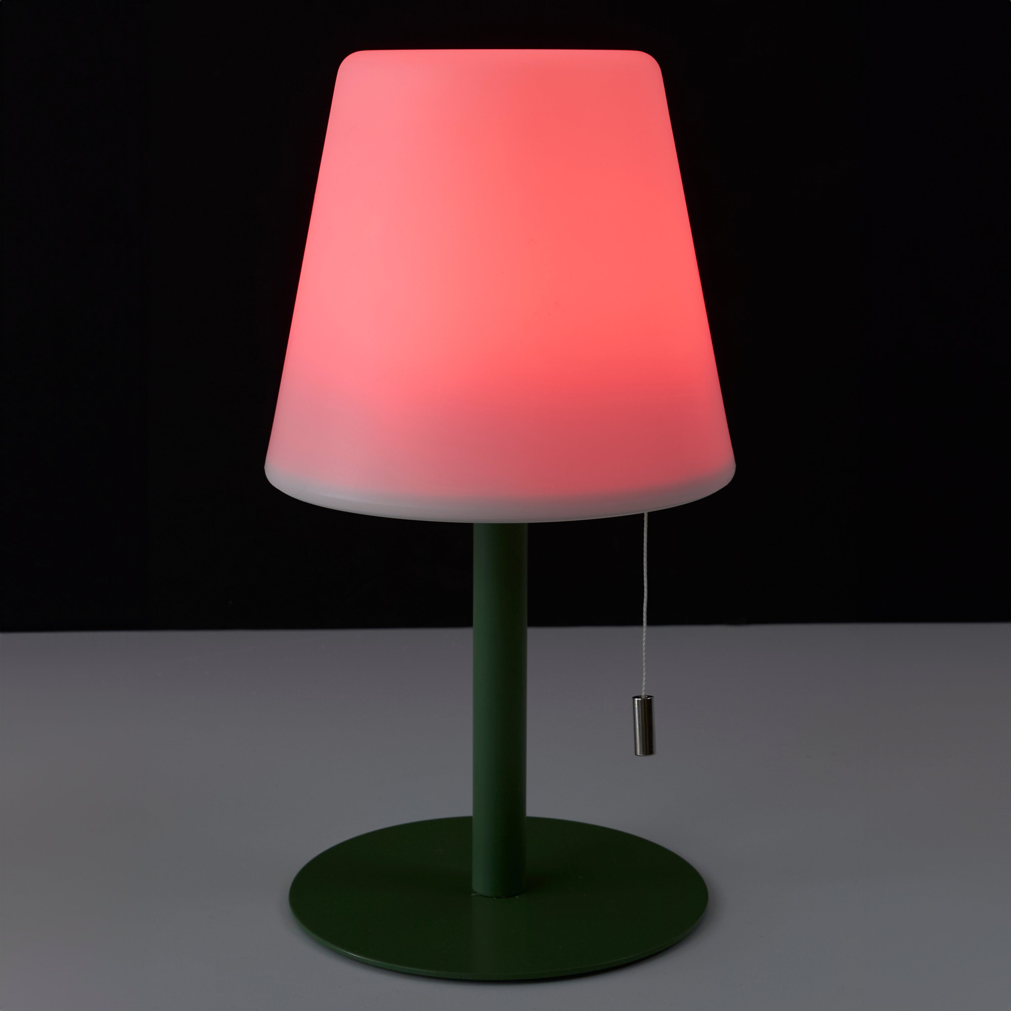 LAMPE DE TABLE RECHARGEABLE USB IP44 VERT H30CM