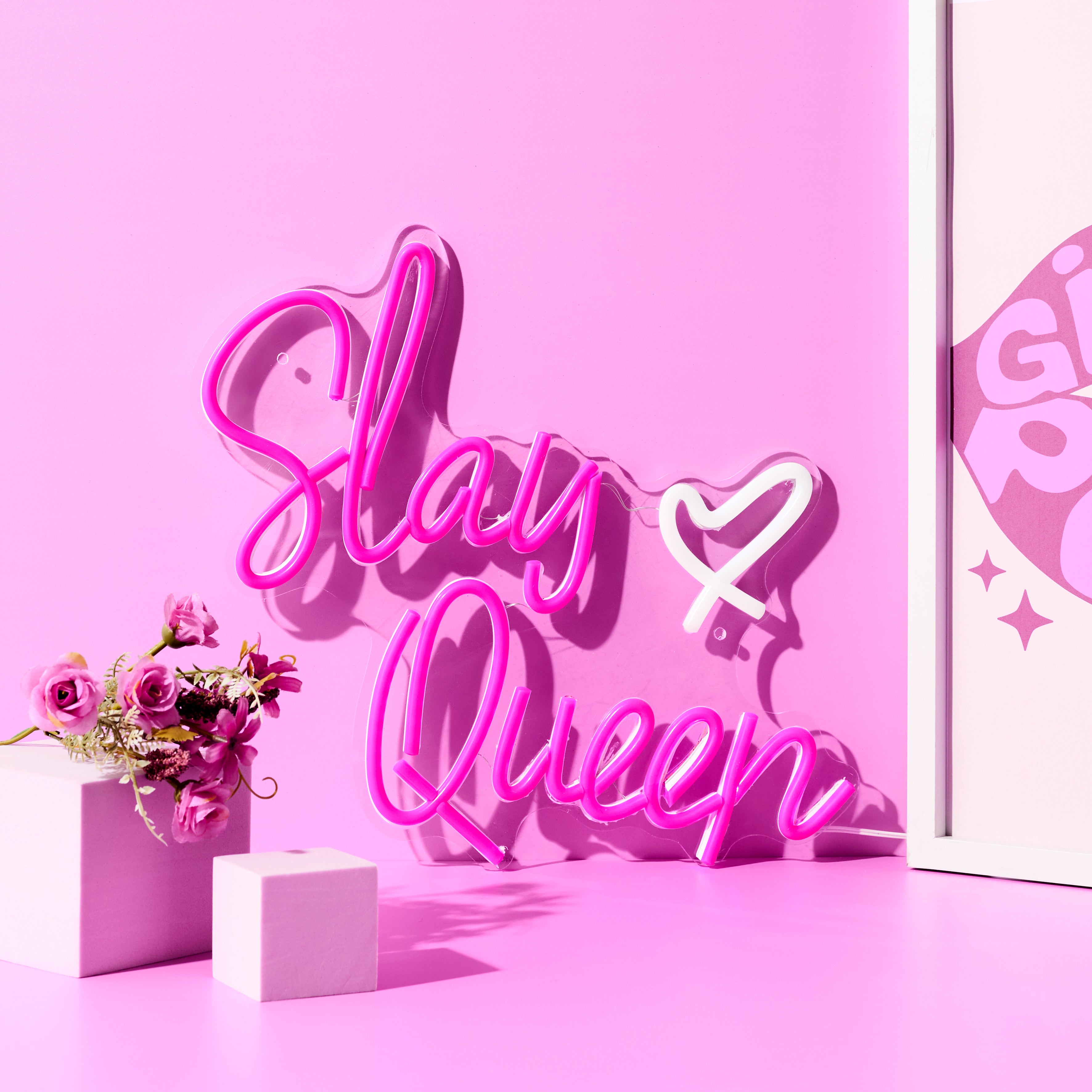 LAMPE LED EFFET NEON SLAY QUEEN USB CO GRL PWR