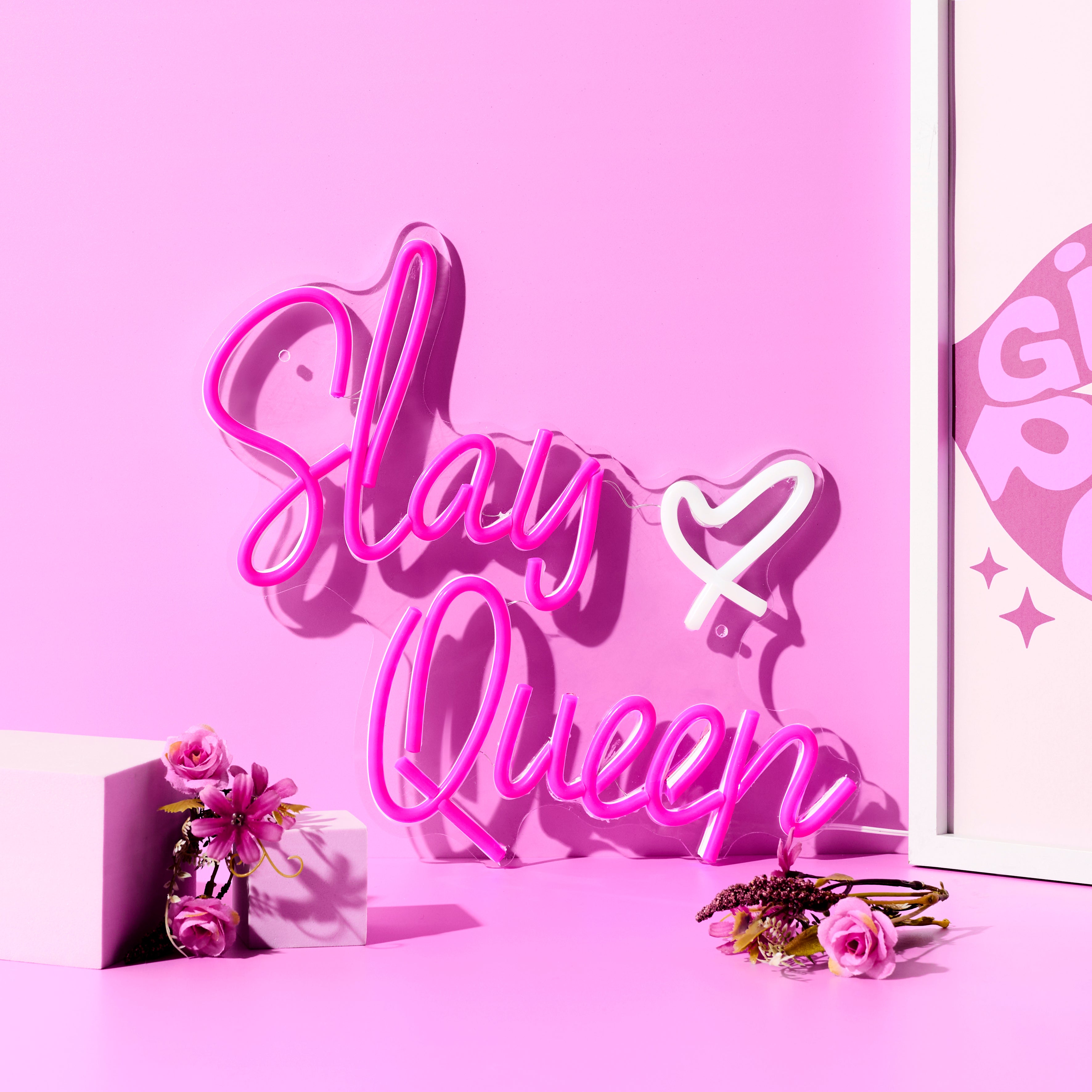 LAMPE LED EFFET NEON SLAY QUEEN USB CO GRL PWR