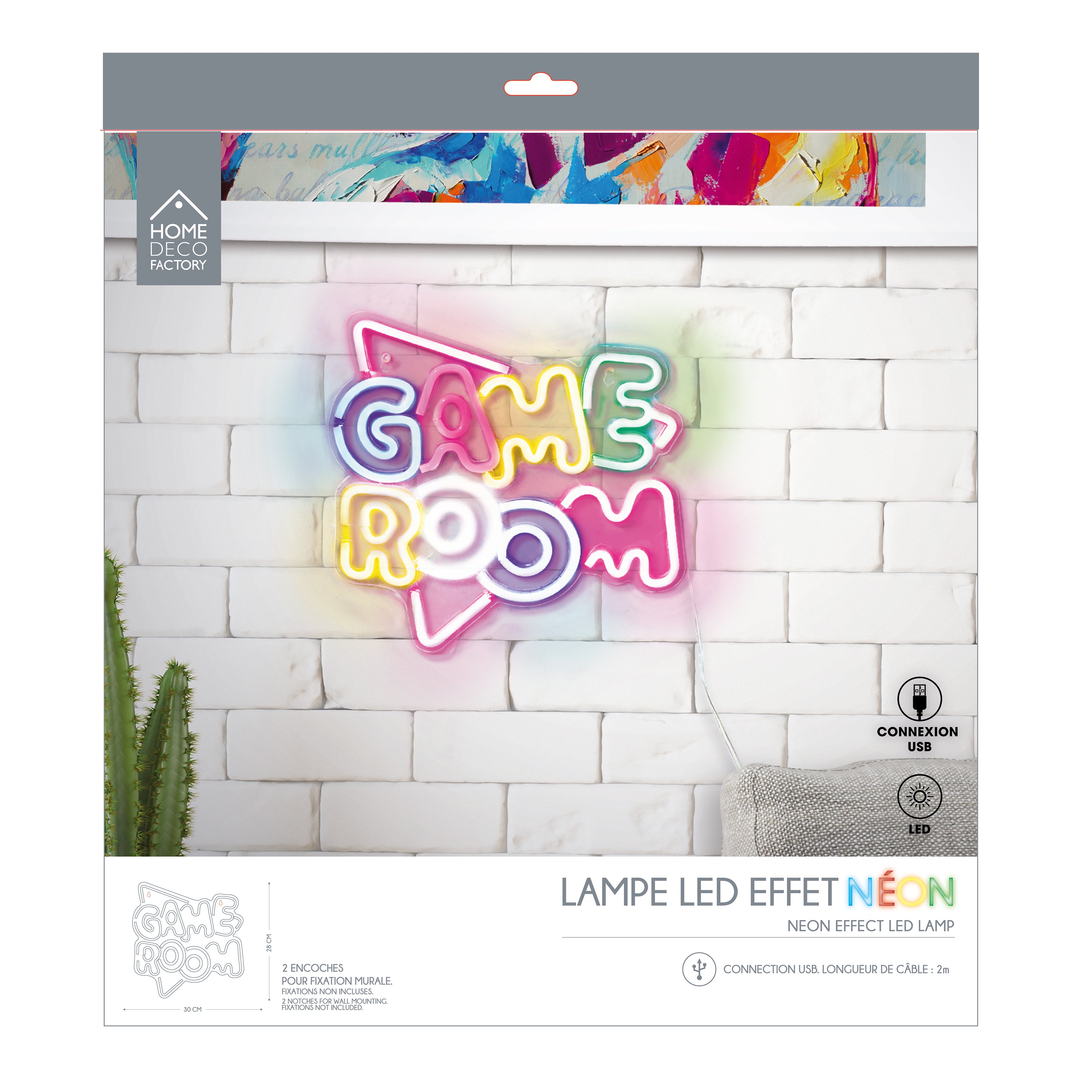 LAMPE LED EFFET NEON GAME ROOM
