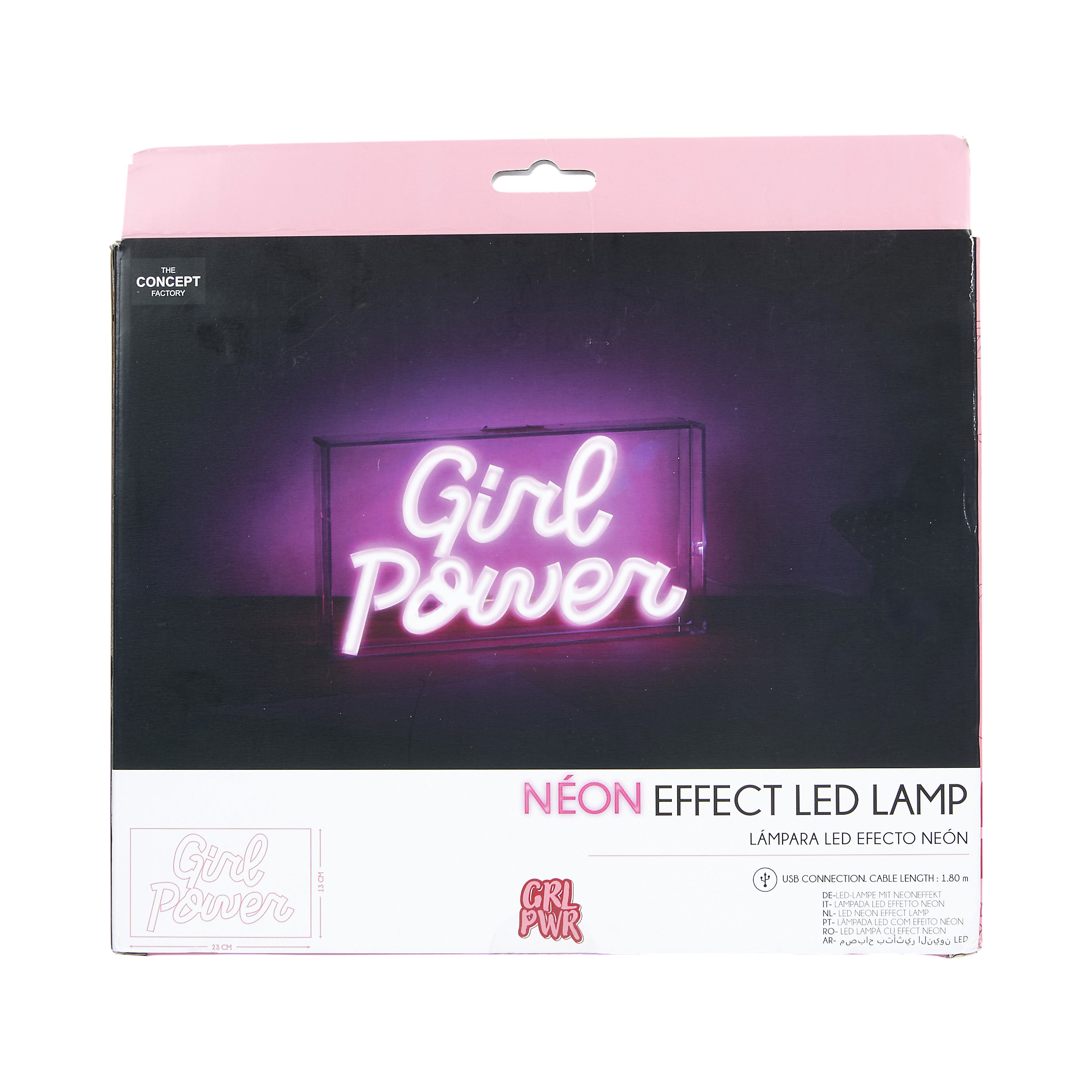 LAMPE ACRYLIQUE LED EFFET NEON CO GRL PWR