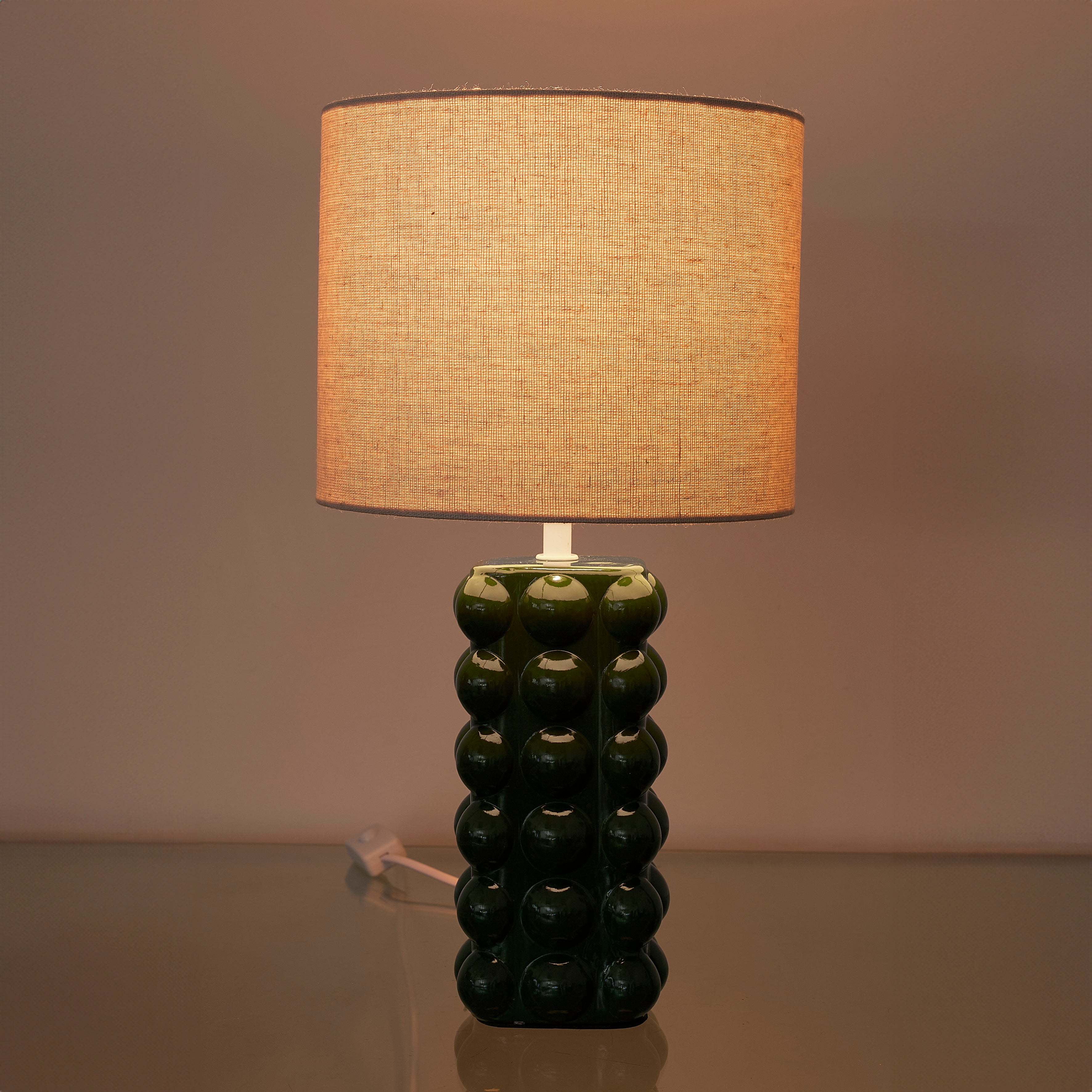 LAMPE CERAMIQUE VERT FORET