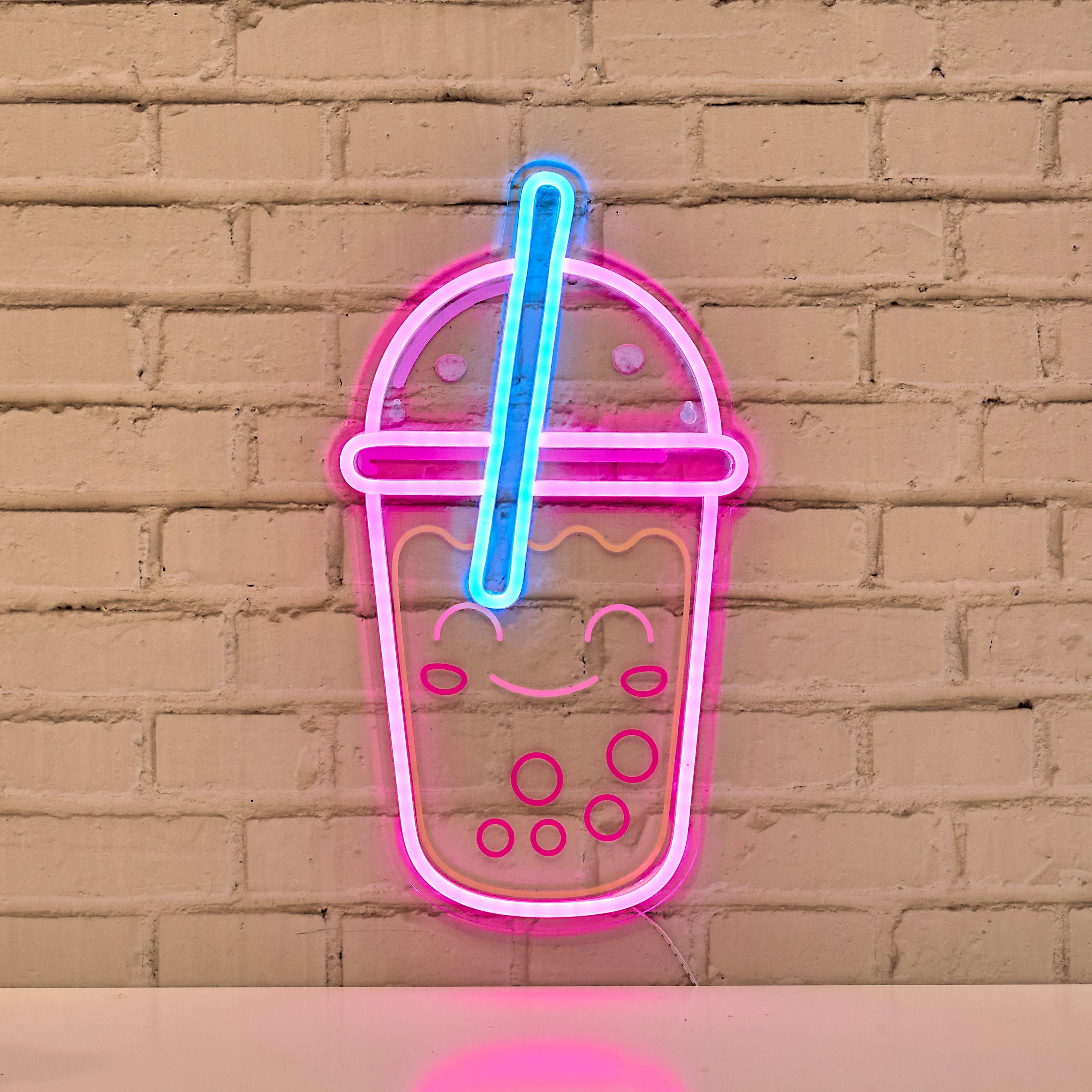LAMPE KAWAI BUBBLE TEA EFFET NEON