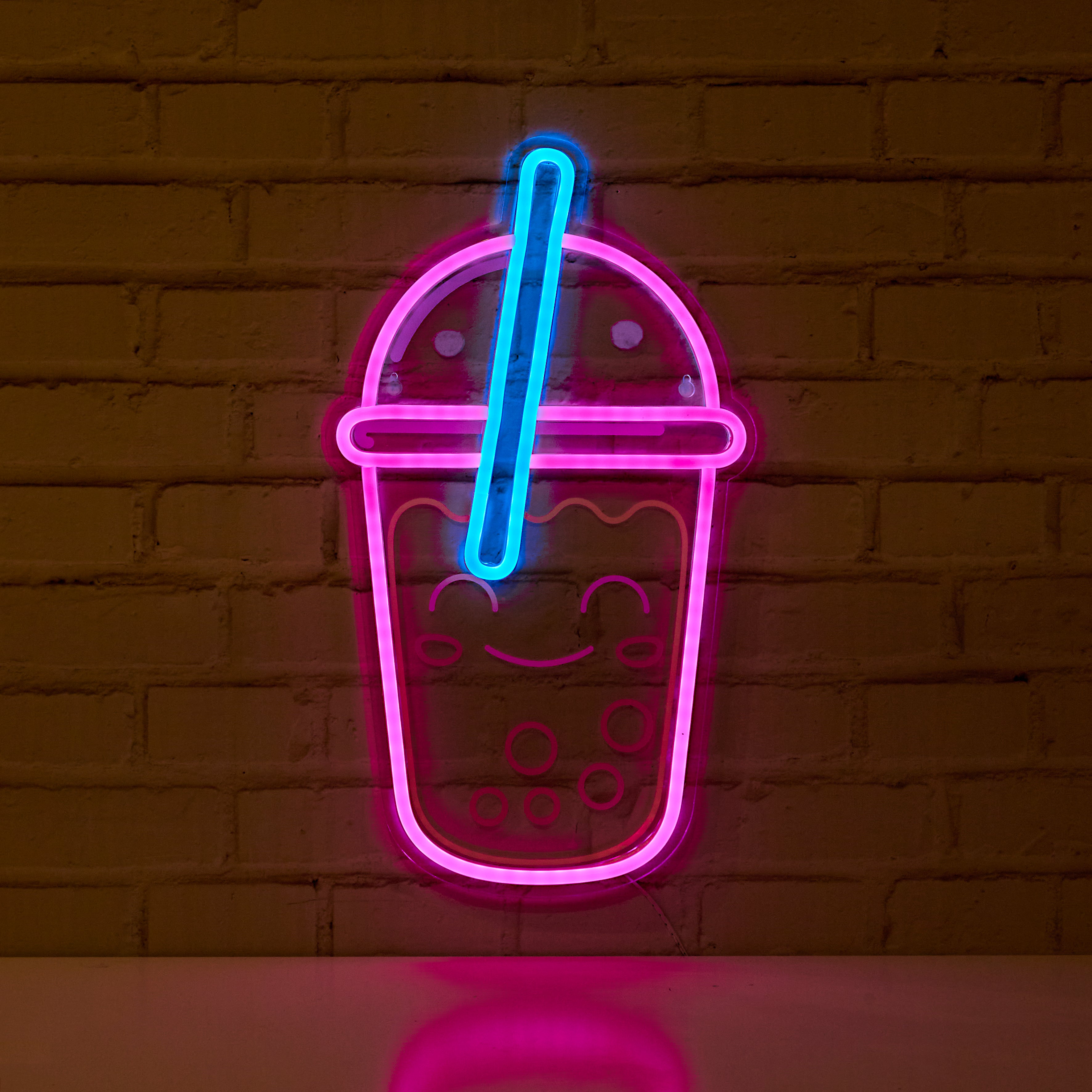 LAMPE KAWAI BUBBLE TEA EFFET NEON