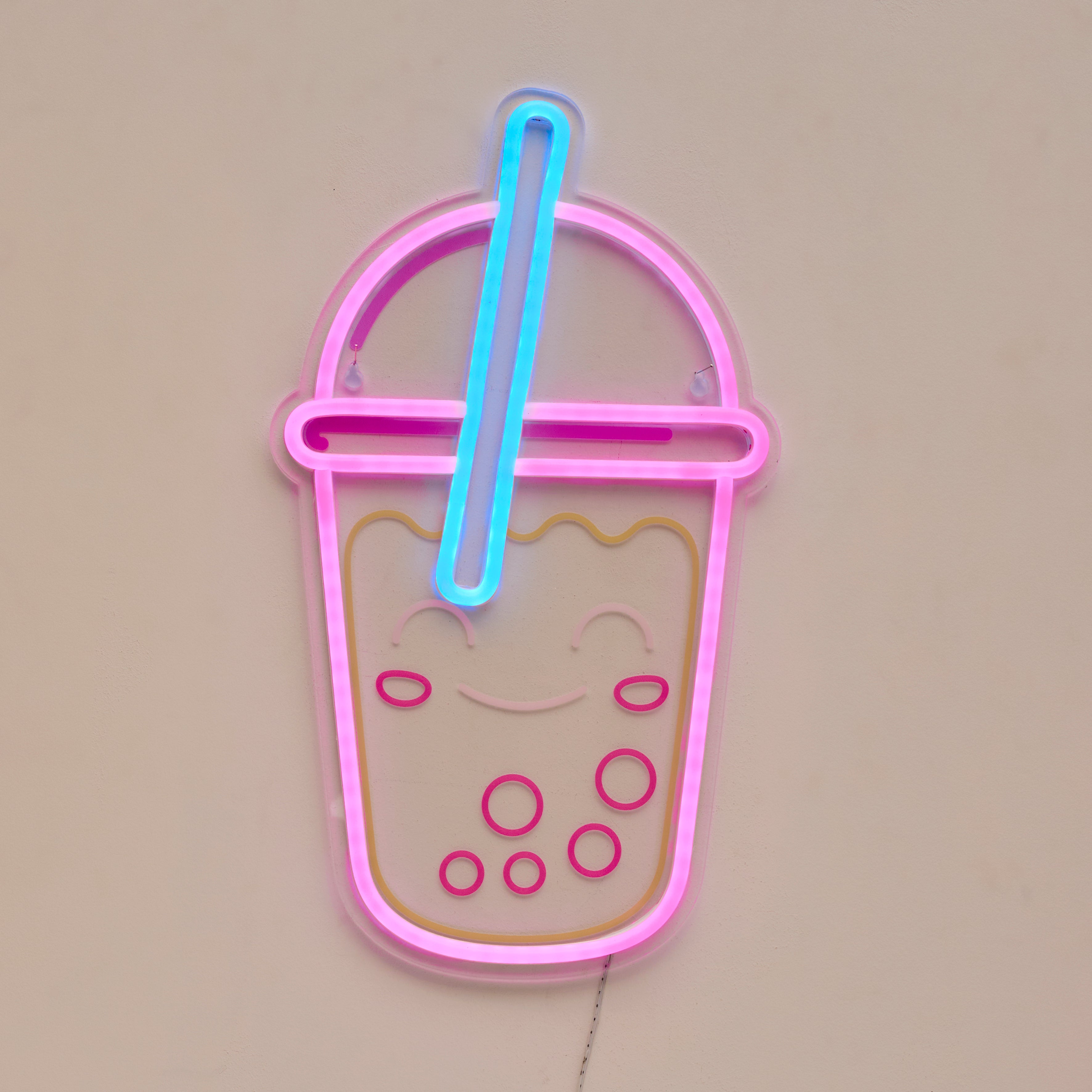 LAMPE KAWAI BUBBLE TEA EFFET NEON
