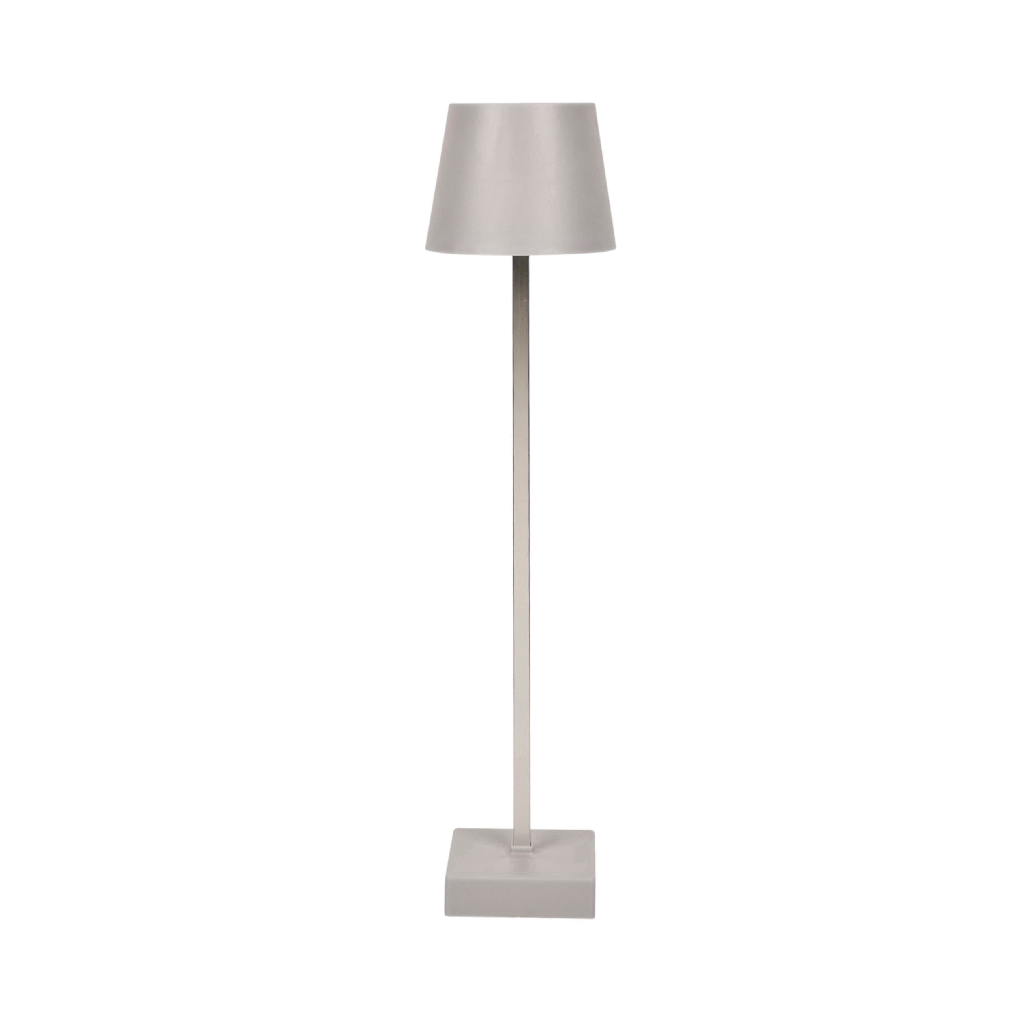 LAMPE DE TABLE RECHARGEABLE USB TAUPE H45CM