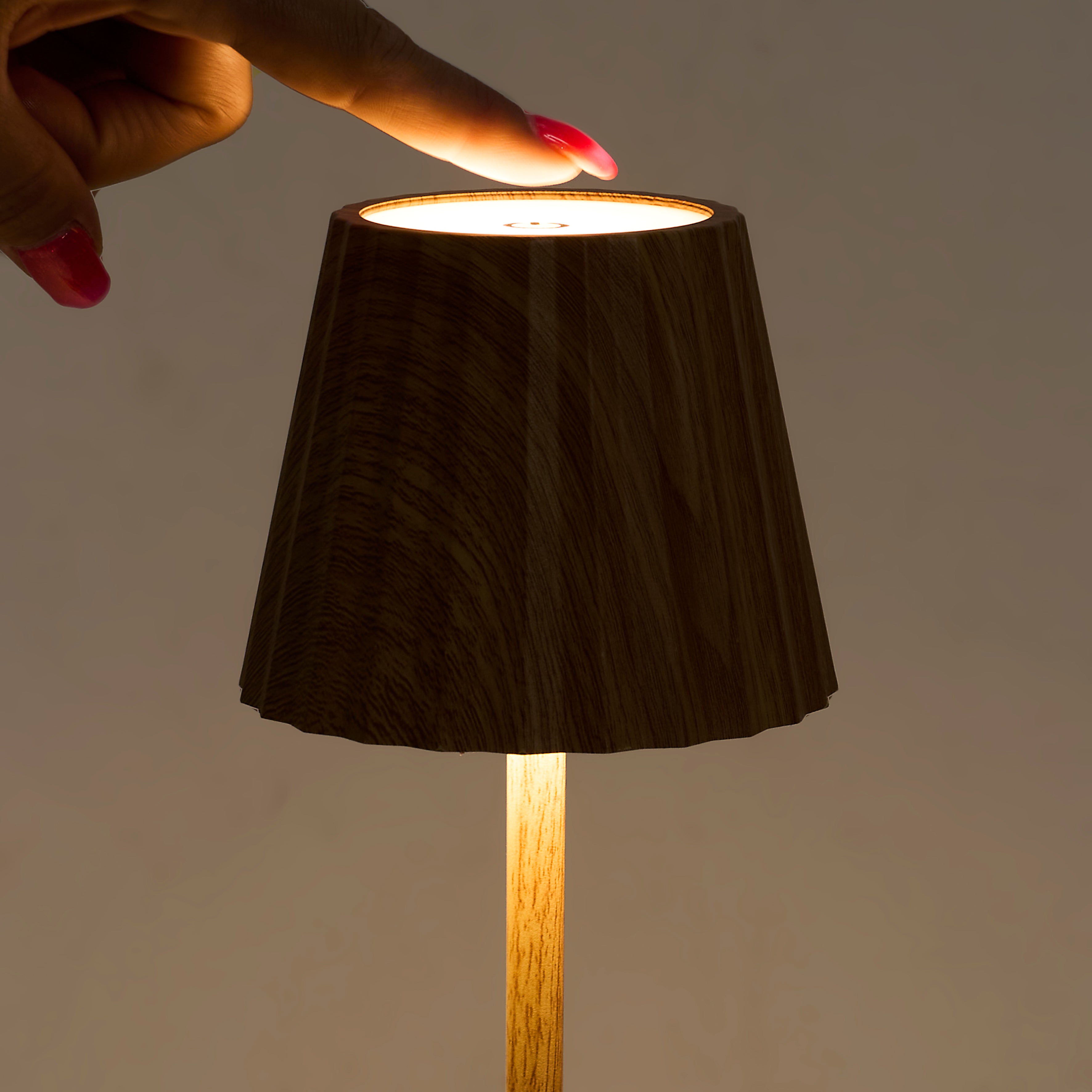 LAMPE DE TABLE RECHARGEABLE USB BOIS CLAIR