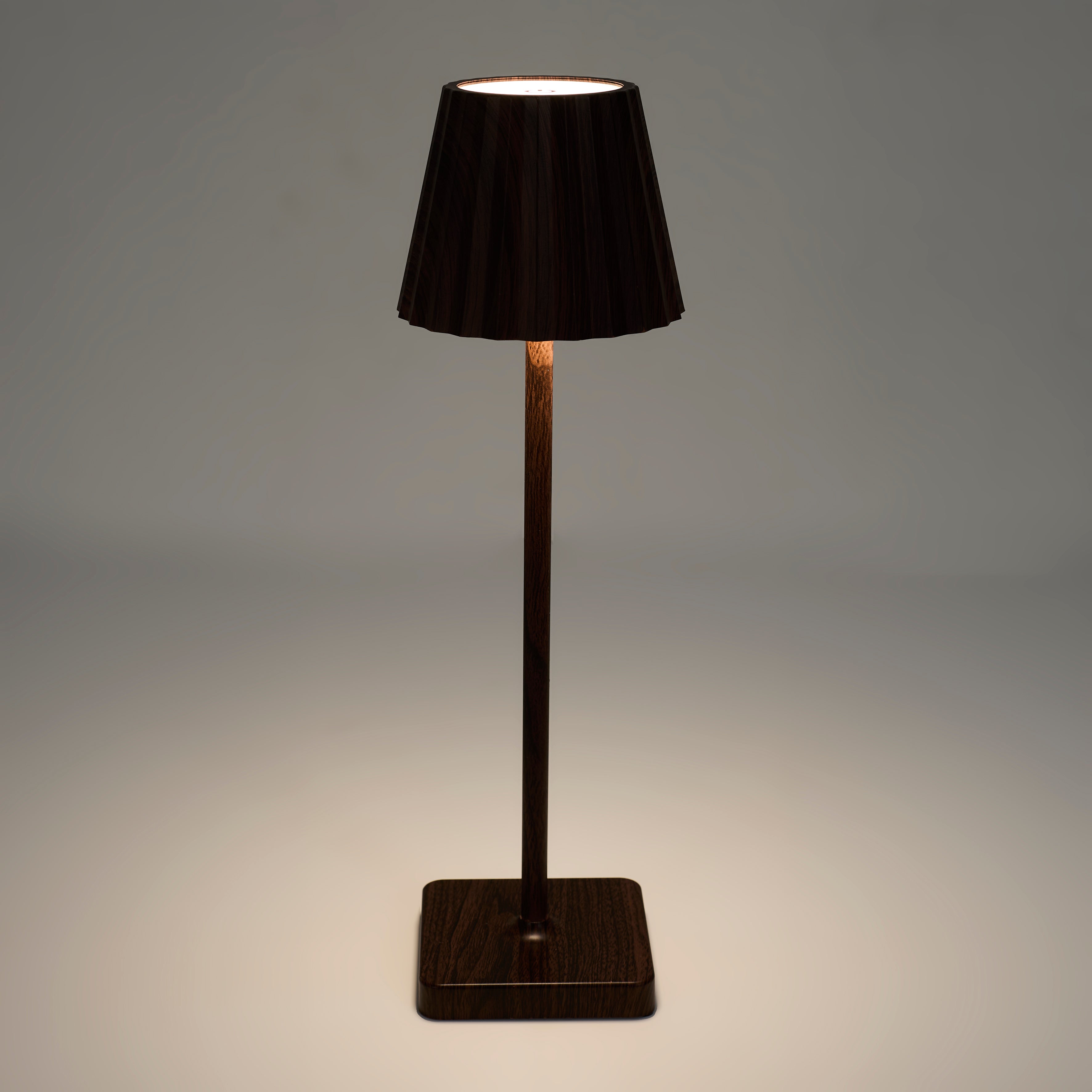 LAMPE DE TABLE RECHARGEABLE USB BOIS FONCE