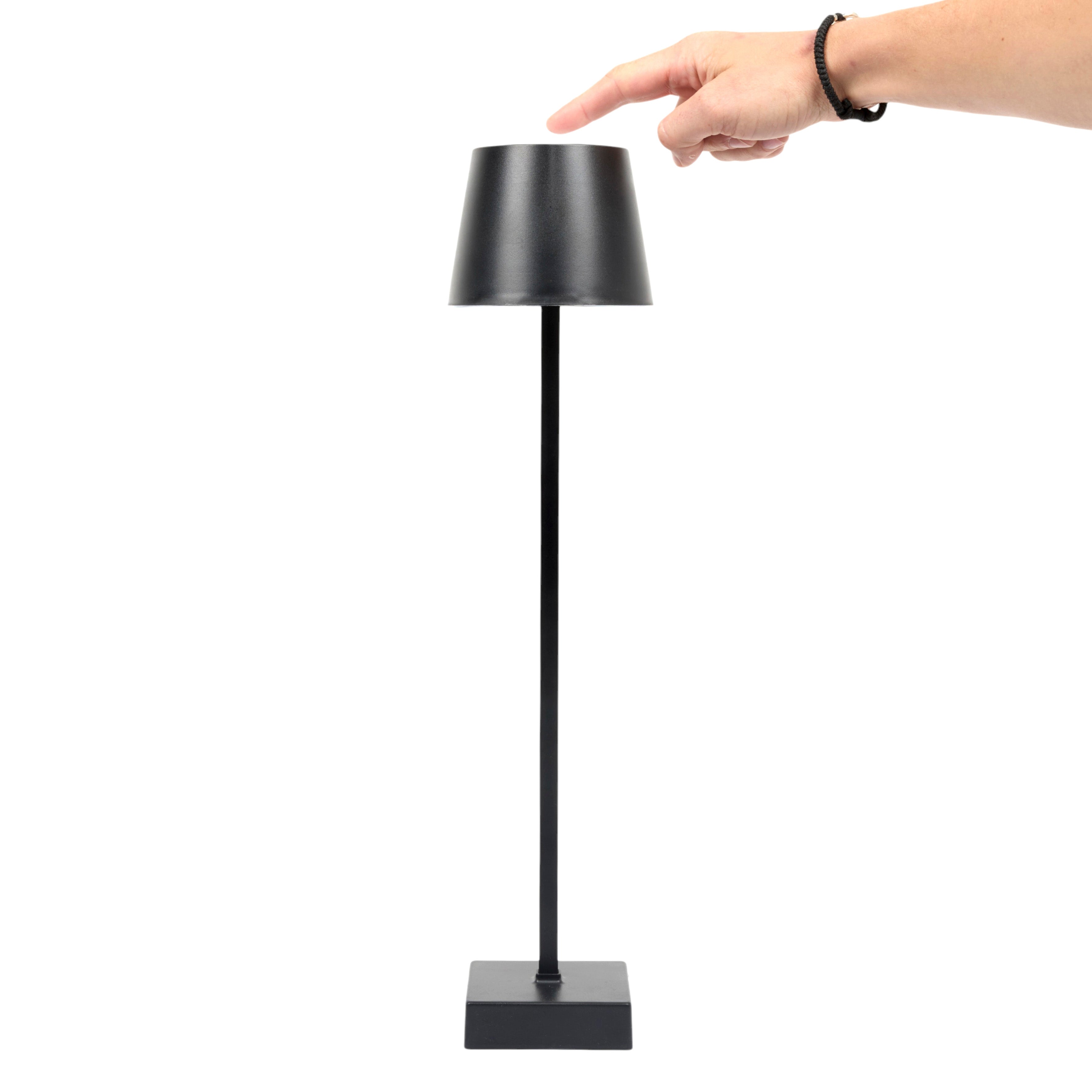 LAMPE DE TABLE NOIR H45CM RECHARGEABLE USB
