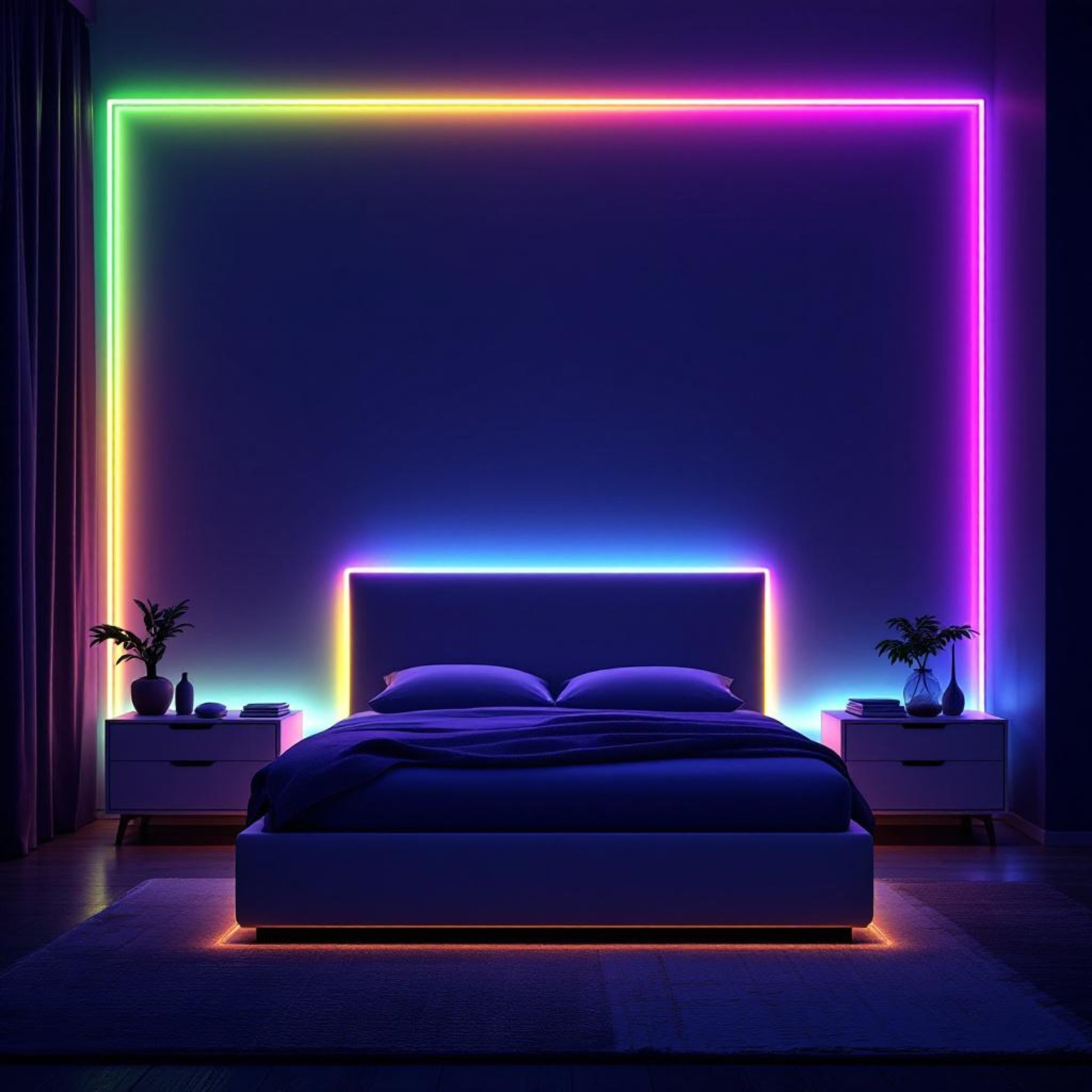 RUBAN LED SECTEUR RGB 3M BLANC ET MULTICOLORE