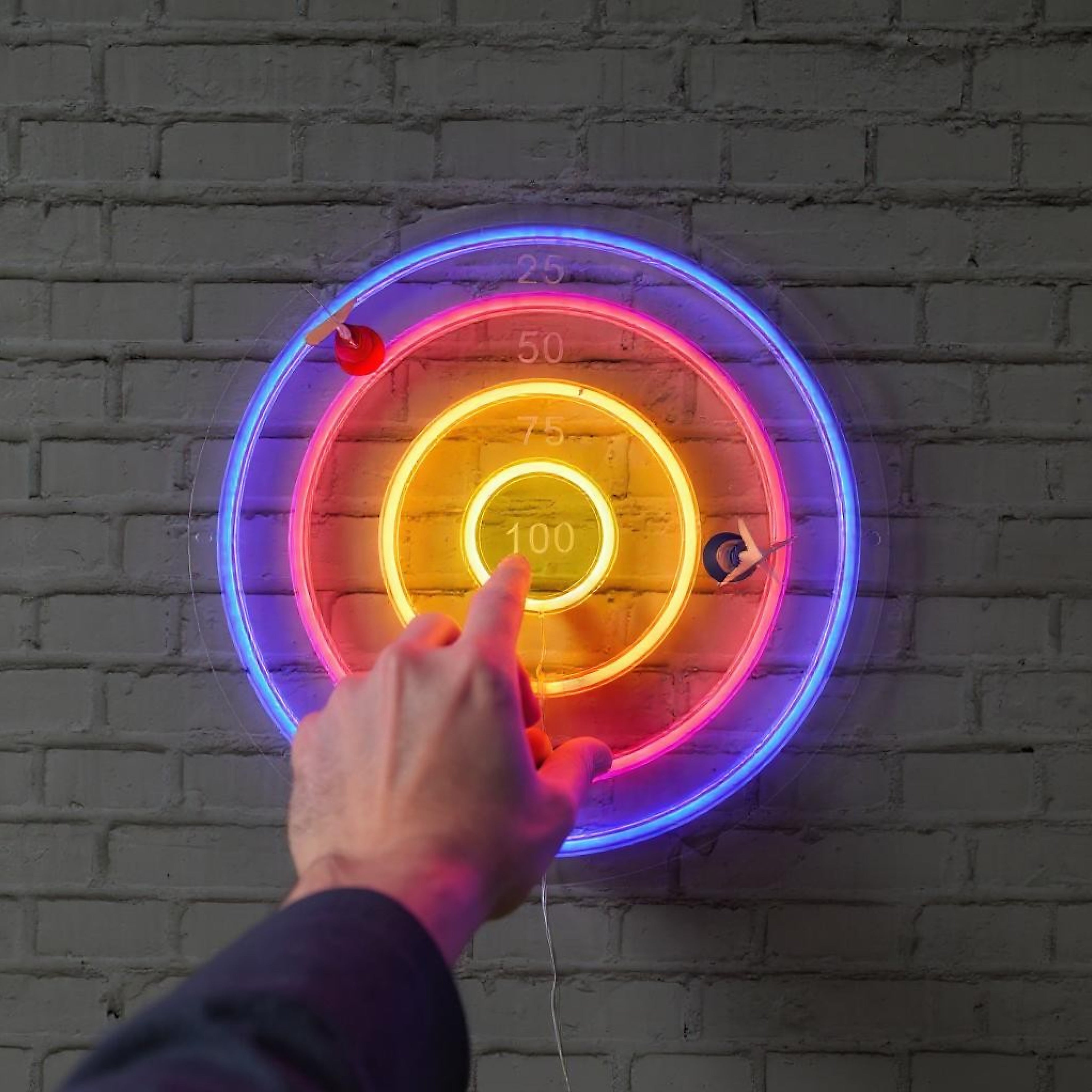 LAMPE LED EFFET NEON CIBLE USB