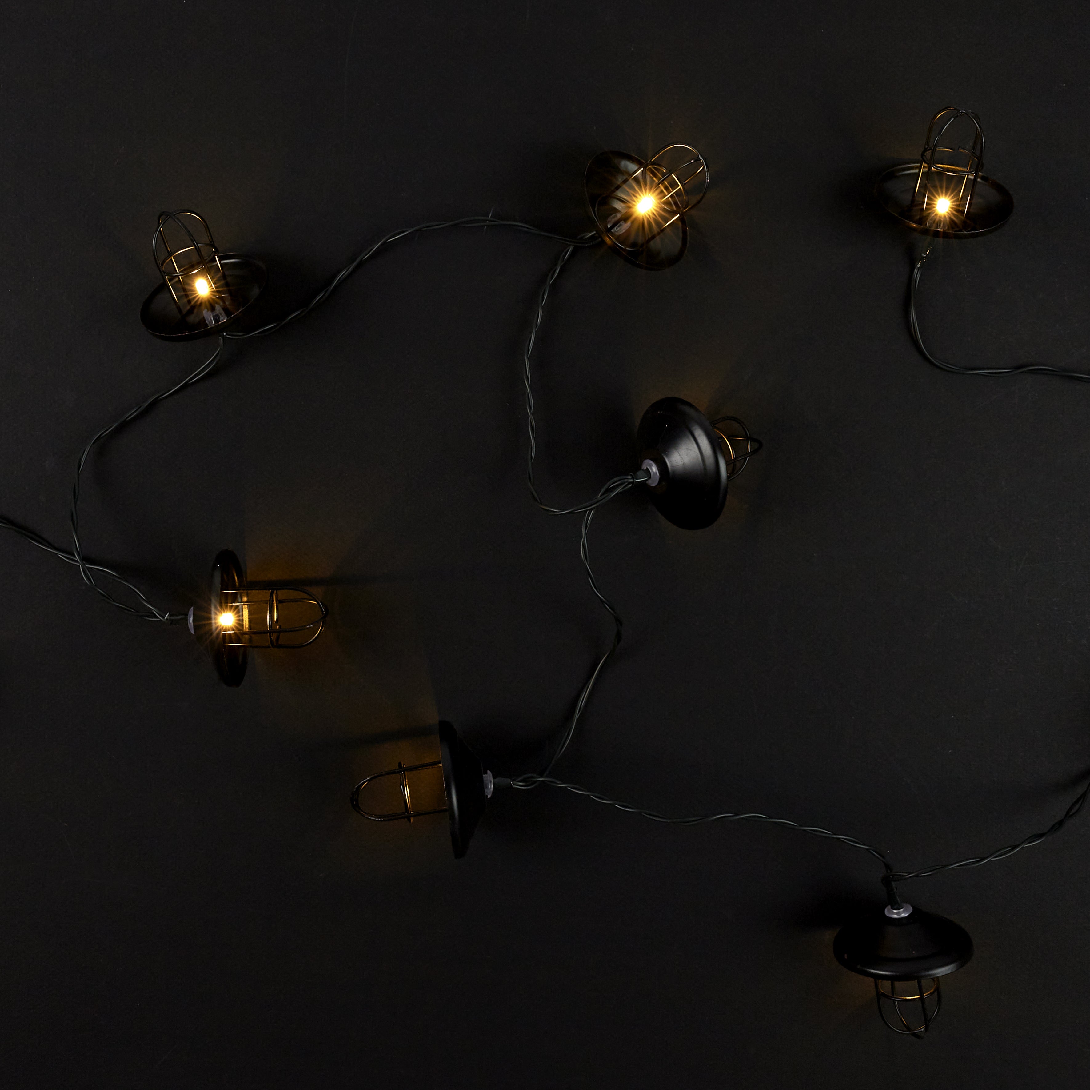 GUIRLANDE LANTERNE METAL 10 LED 1M92