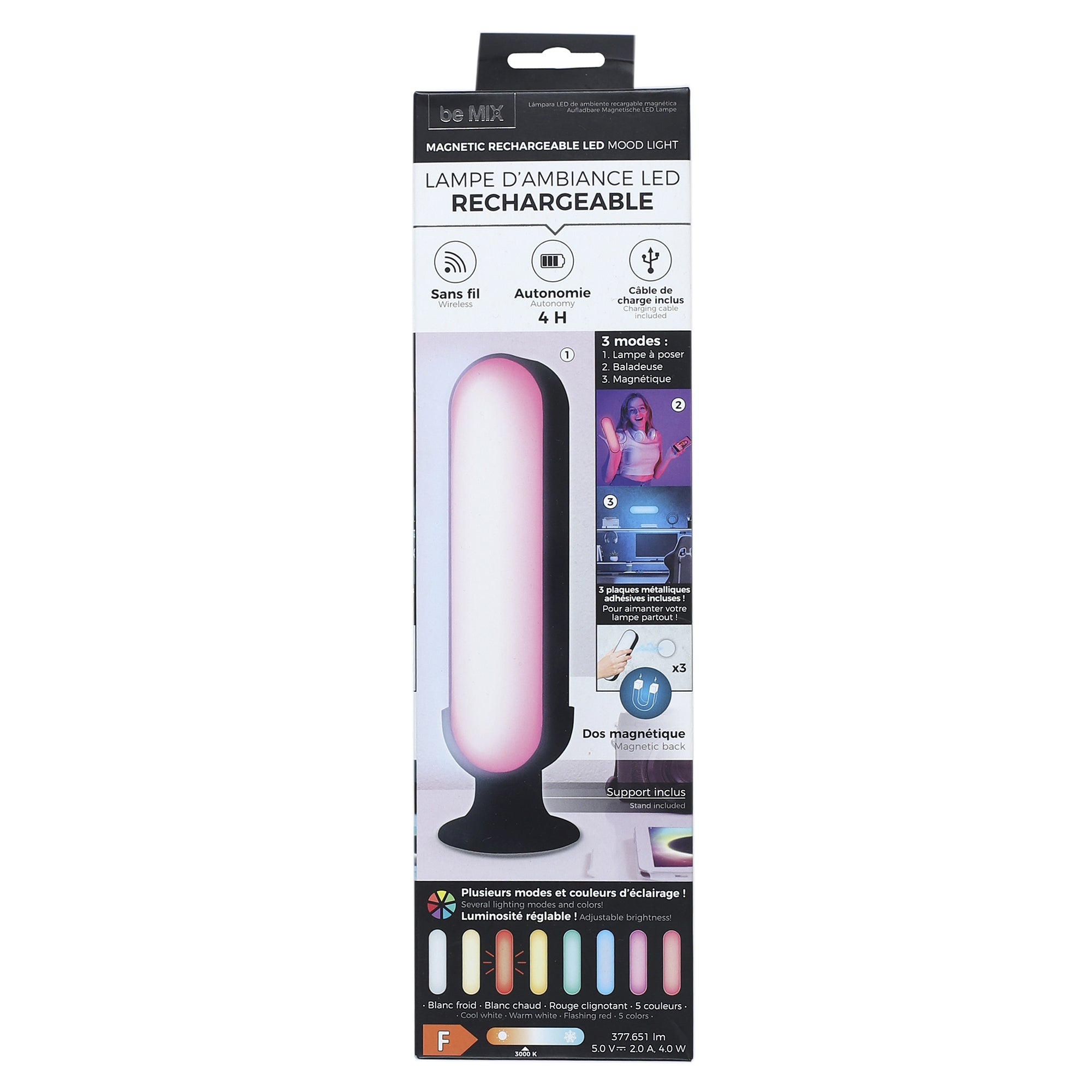 LAMPE LED D AMBIANCE RECHARGEABLE MAGNETIQUE