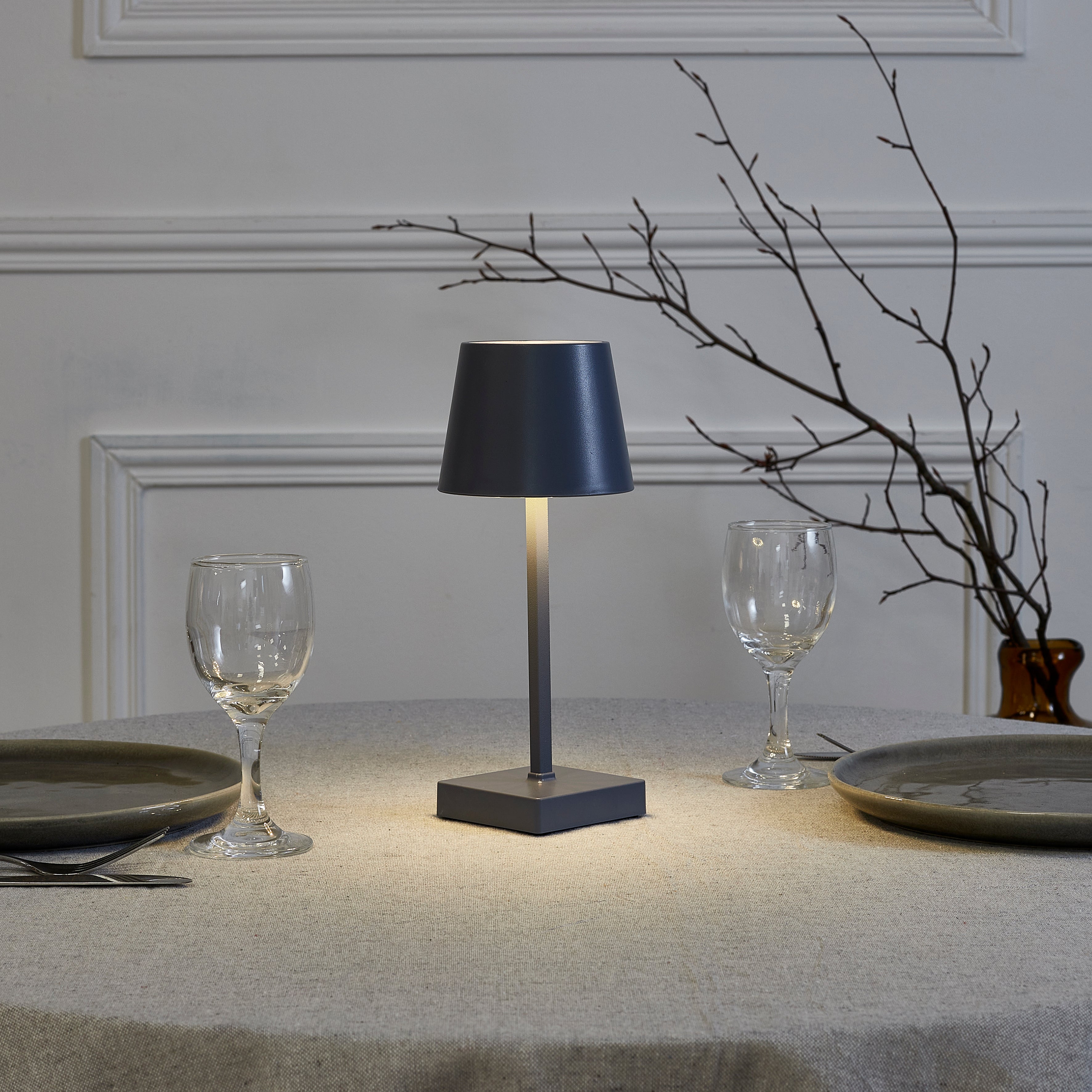 LAMPE LED DE TABLE TACTILE GRIS
