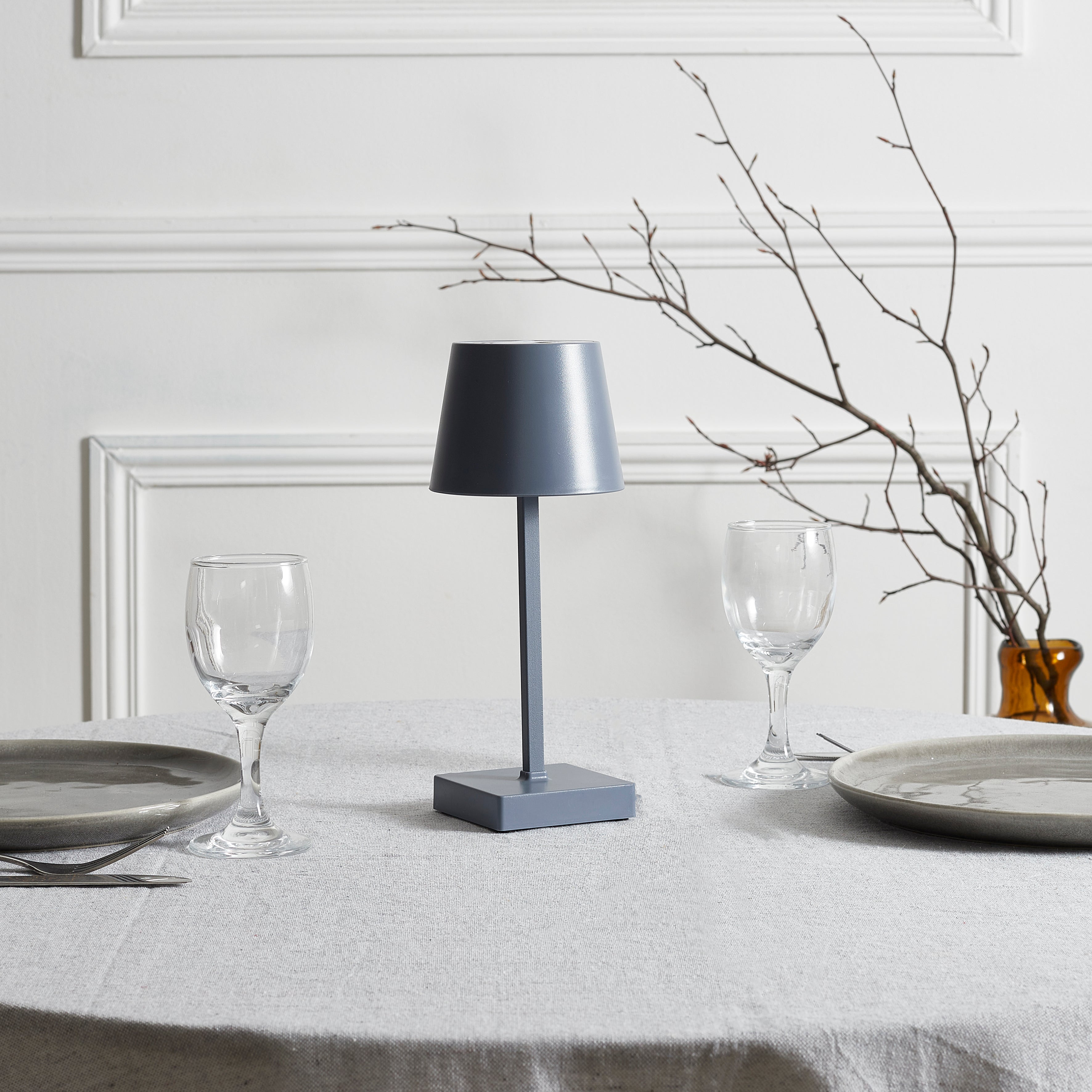 LAMPE LED DE TABLE TACTILE GRIS