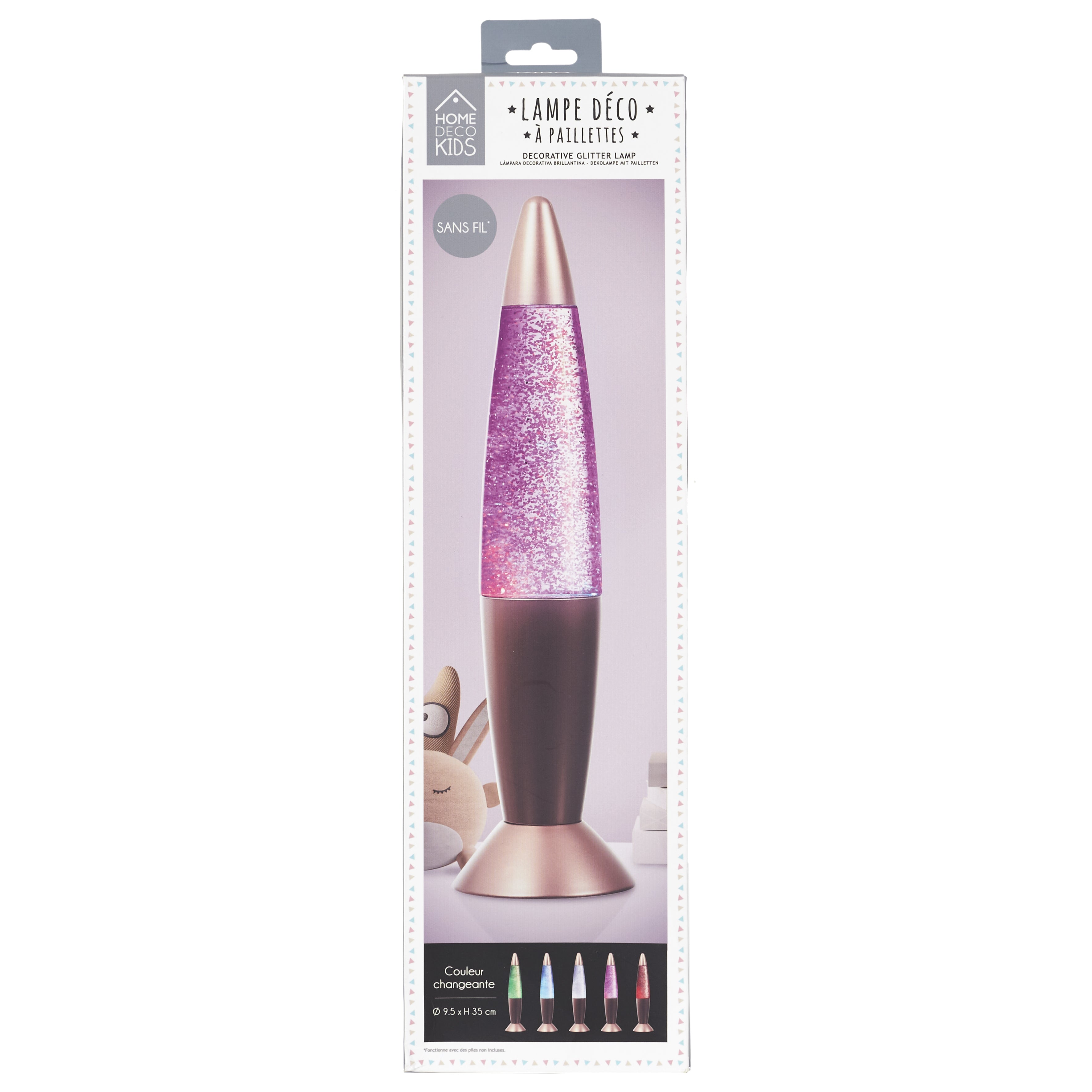LAMPE DECO A PAILLETTES H9.5CM