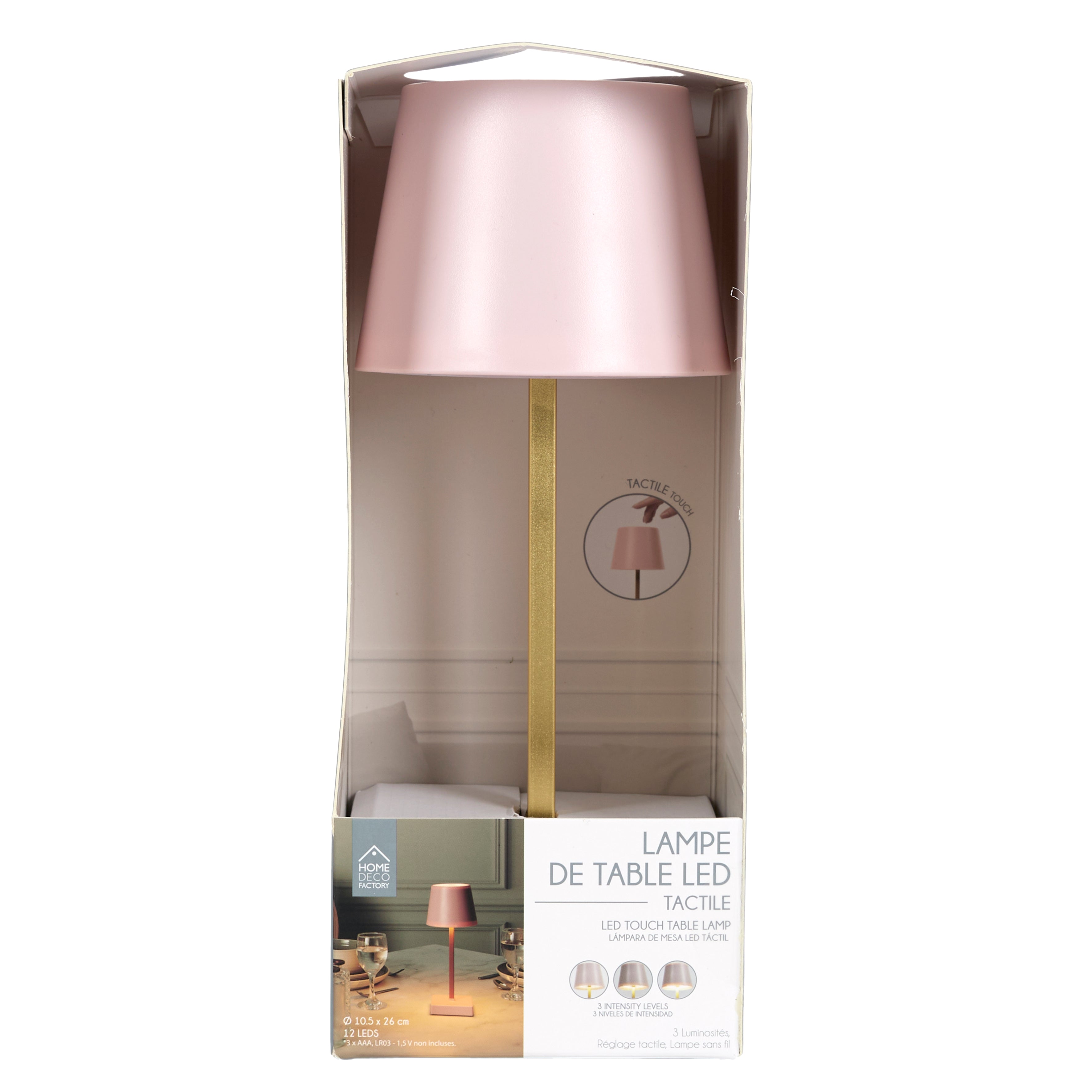 LAMPE LED DE TABLE TACTILE ROSE