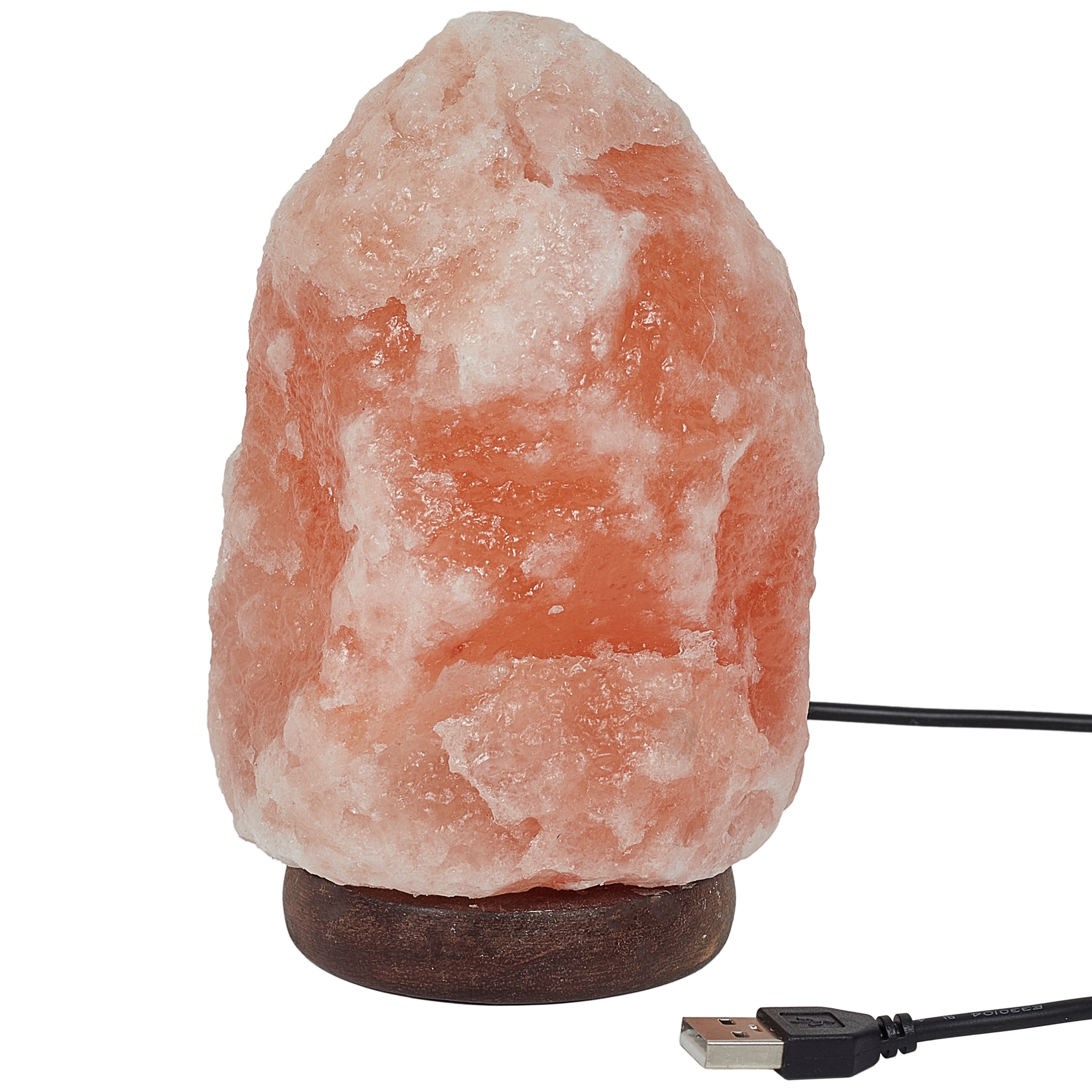 LAMPE DE SEL SOCLE BOIS