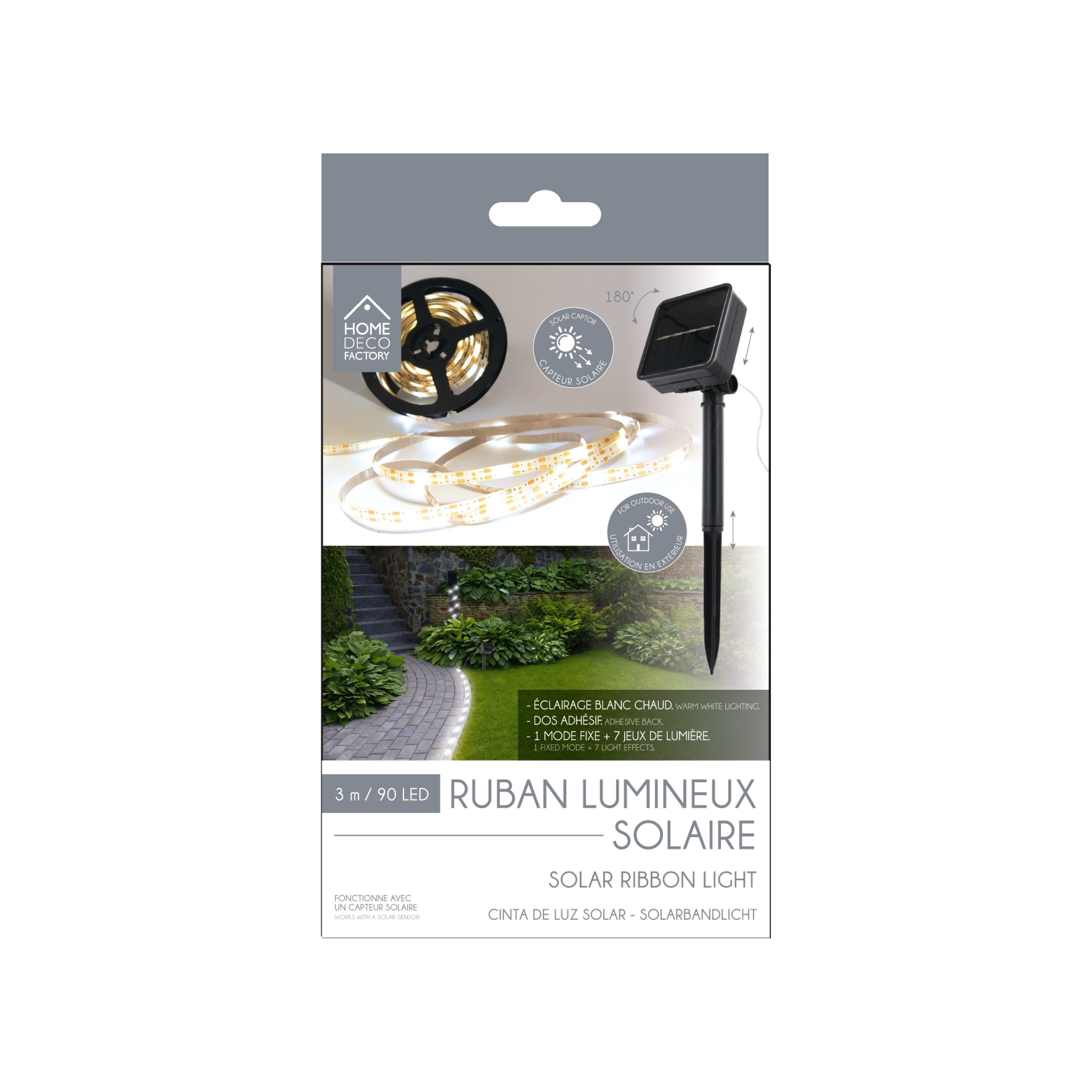 GUIRLANDE LUMINEUSE SOLAIRE LED BLANCHE 3M