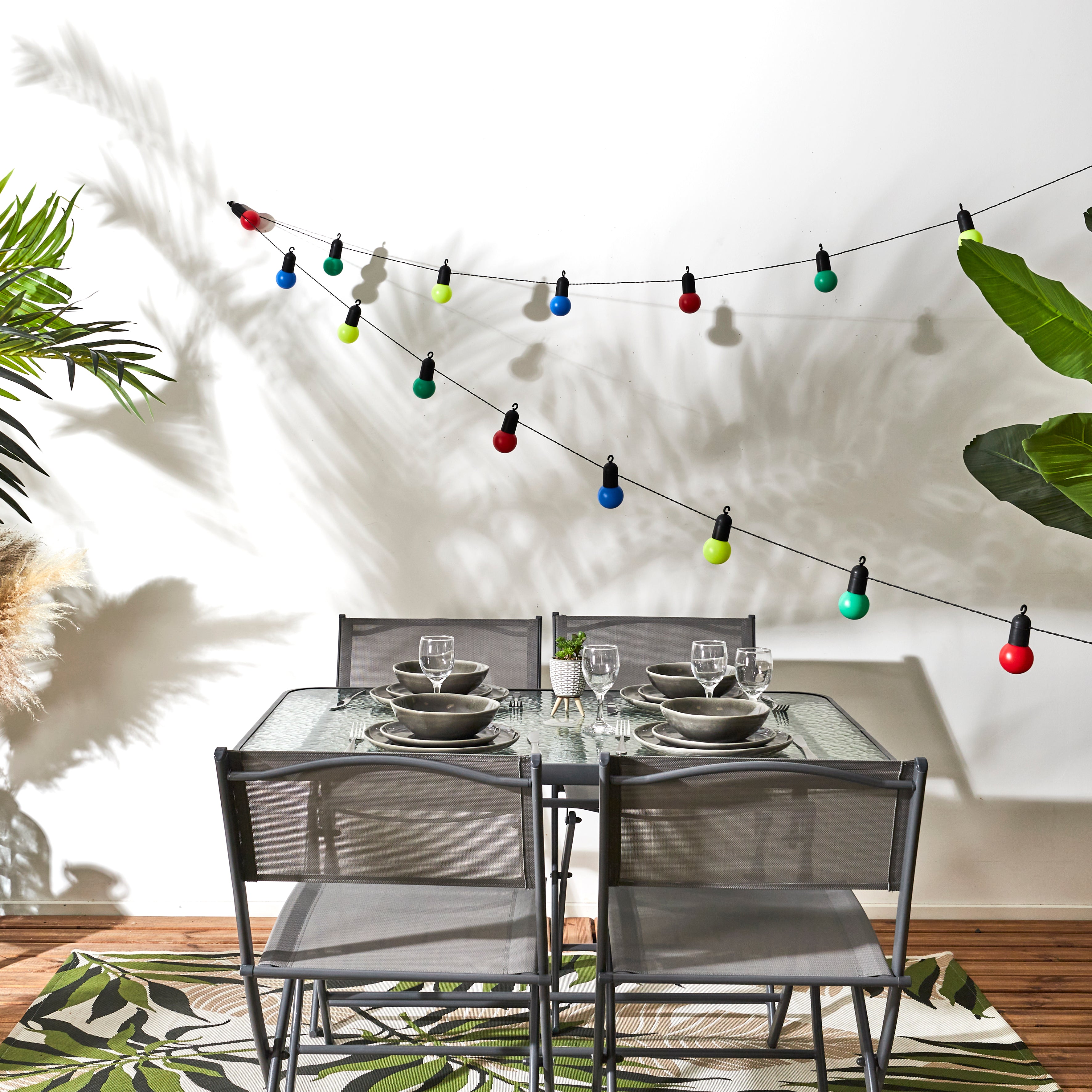 GUIRLANDE AMPOULES MULTICOLORES 20 LEDS 5M70