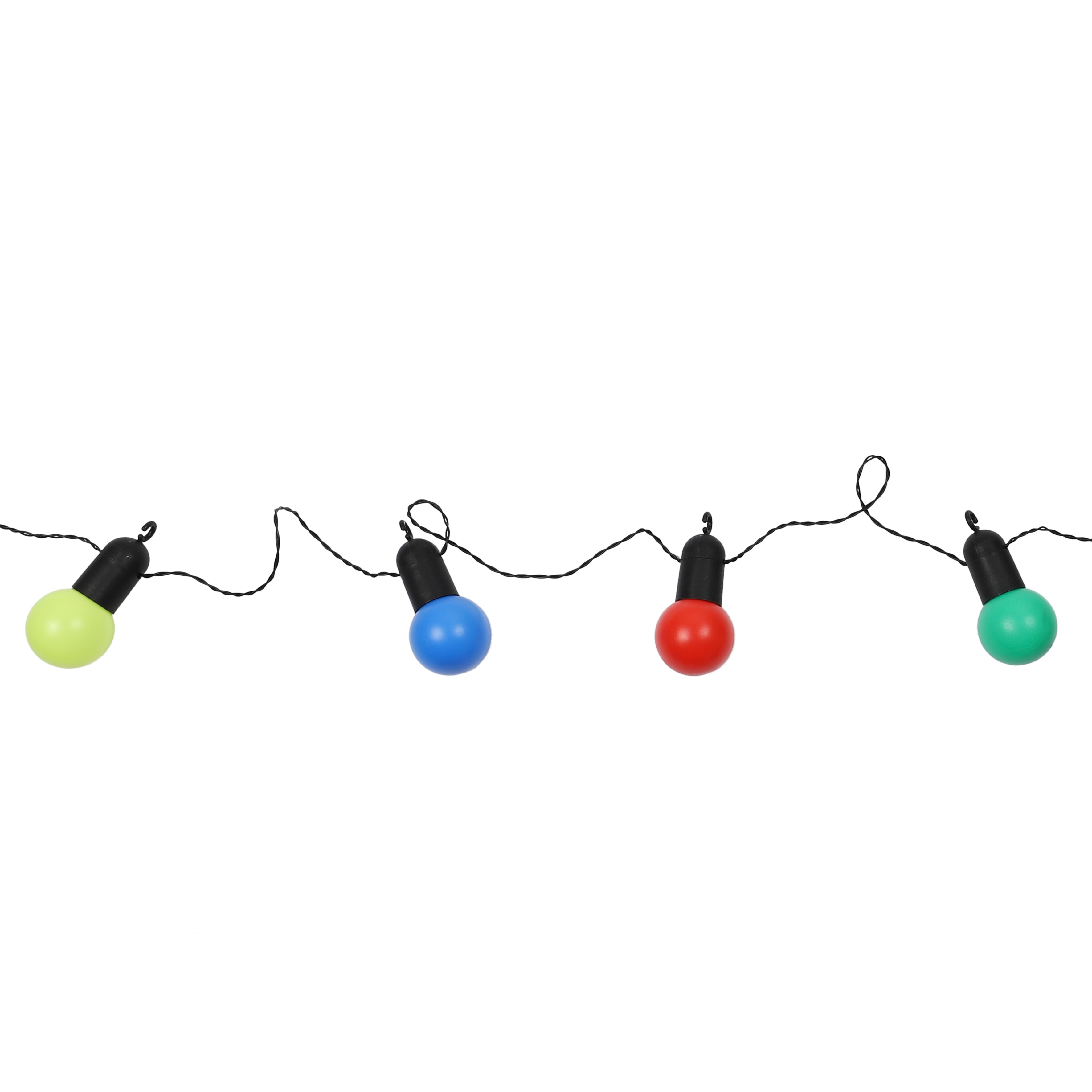 GUIRLANDE SOLAIRE AMPOULES 4 COULEURS 20 LEDS