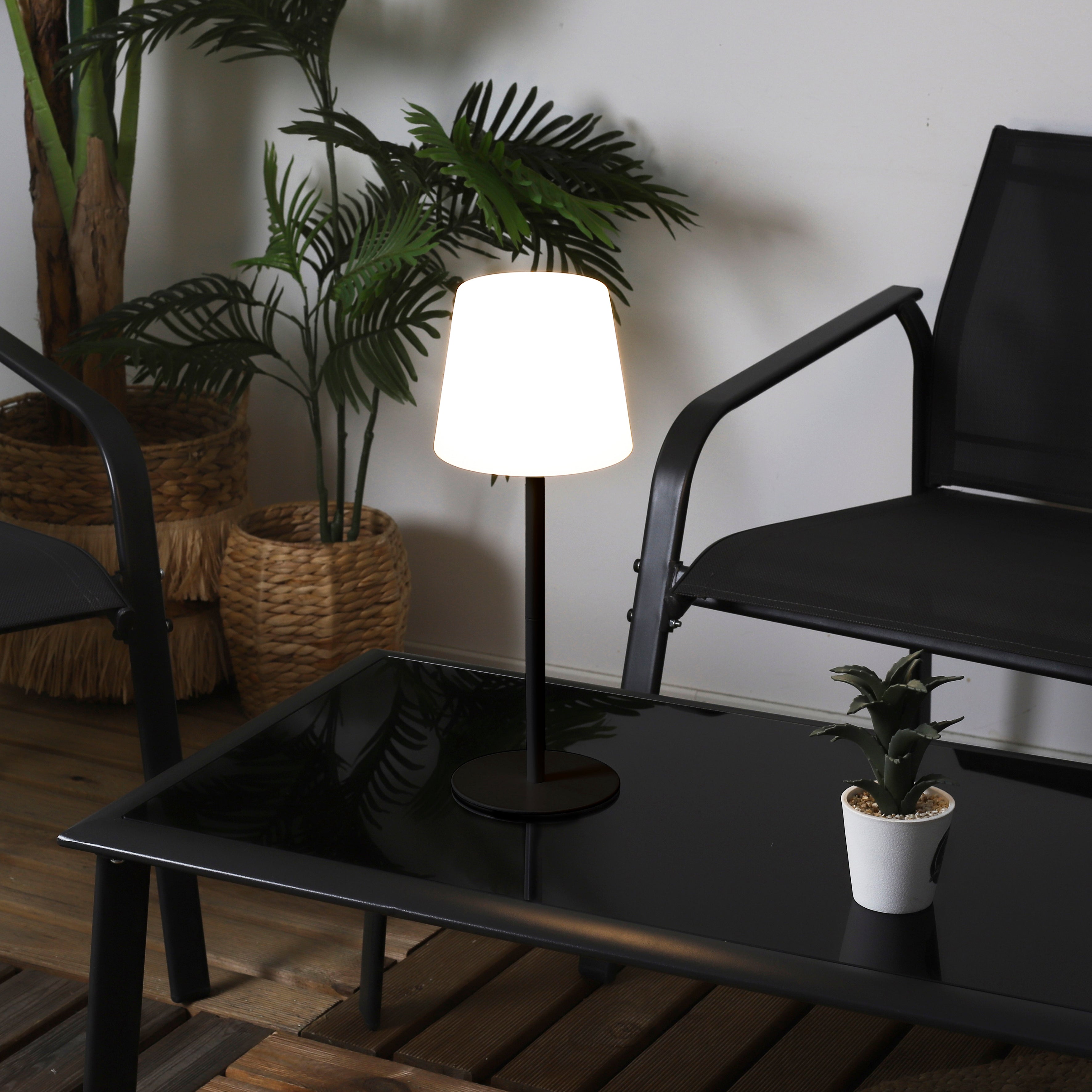 LAMPE INT EXT RECHARGEABLE USB IP65 H40CM NOIR