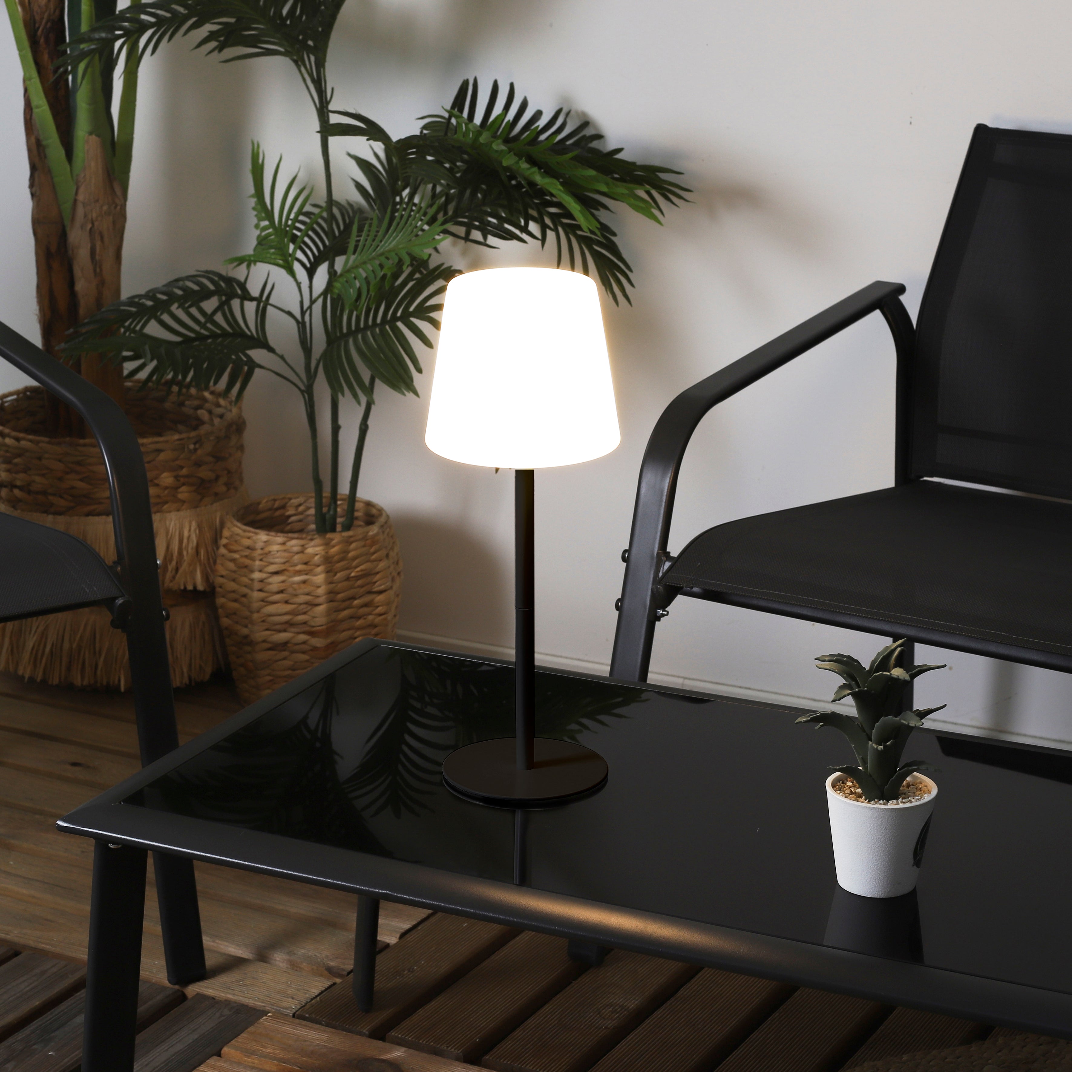 LAMPE INT EXT RECHARGEABLE USB IP65 H40CM NOIR