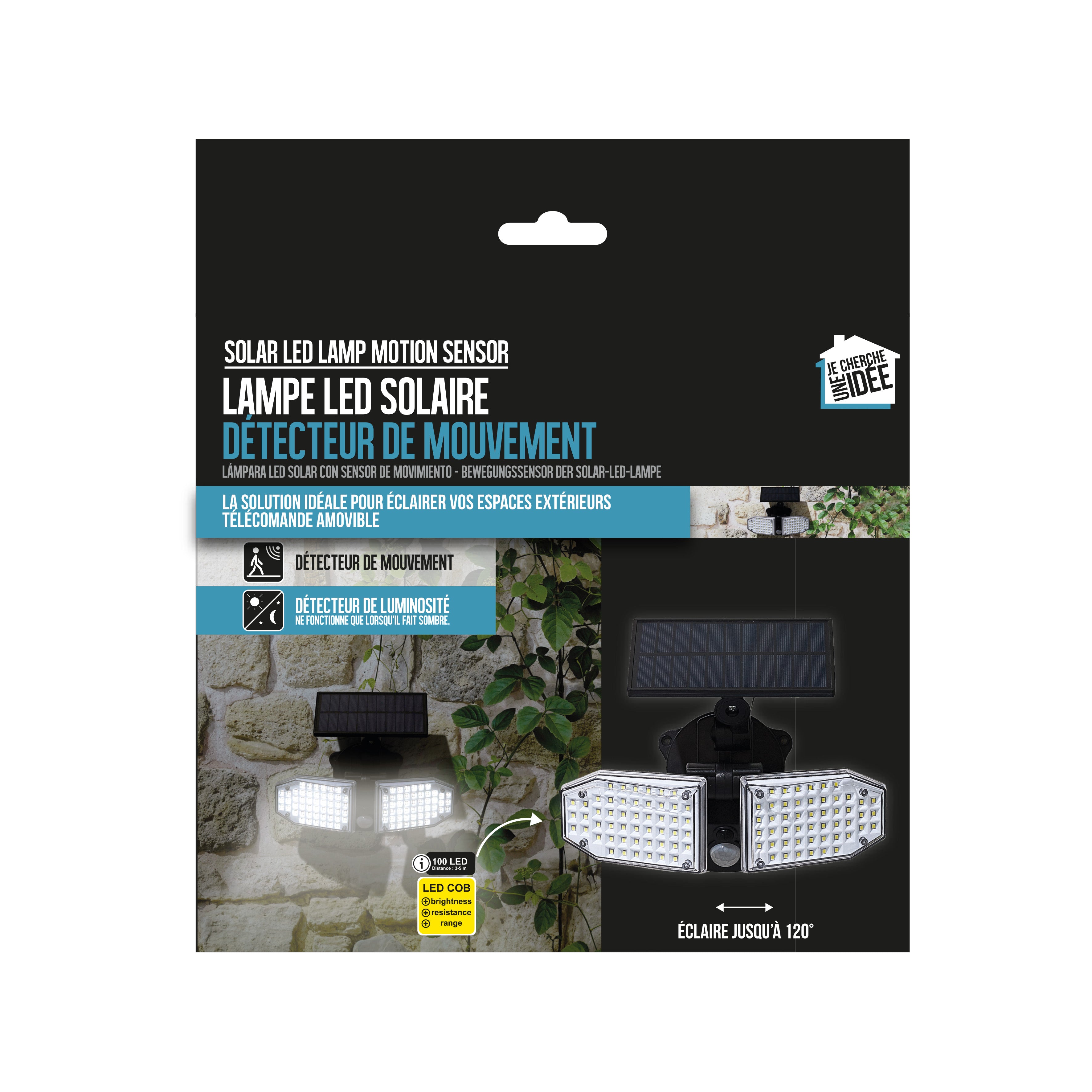LUMINAIRE SOLAIRE 100LEDS COB ORIENTABLE