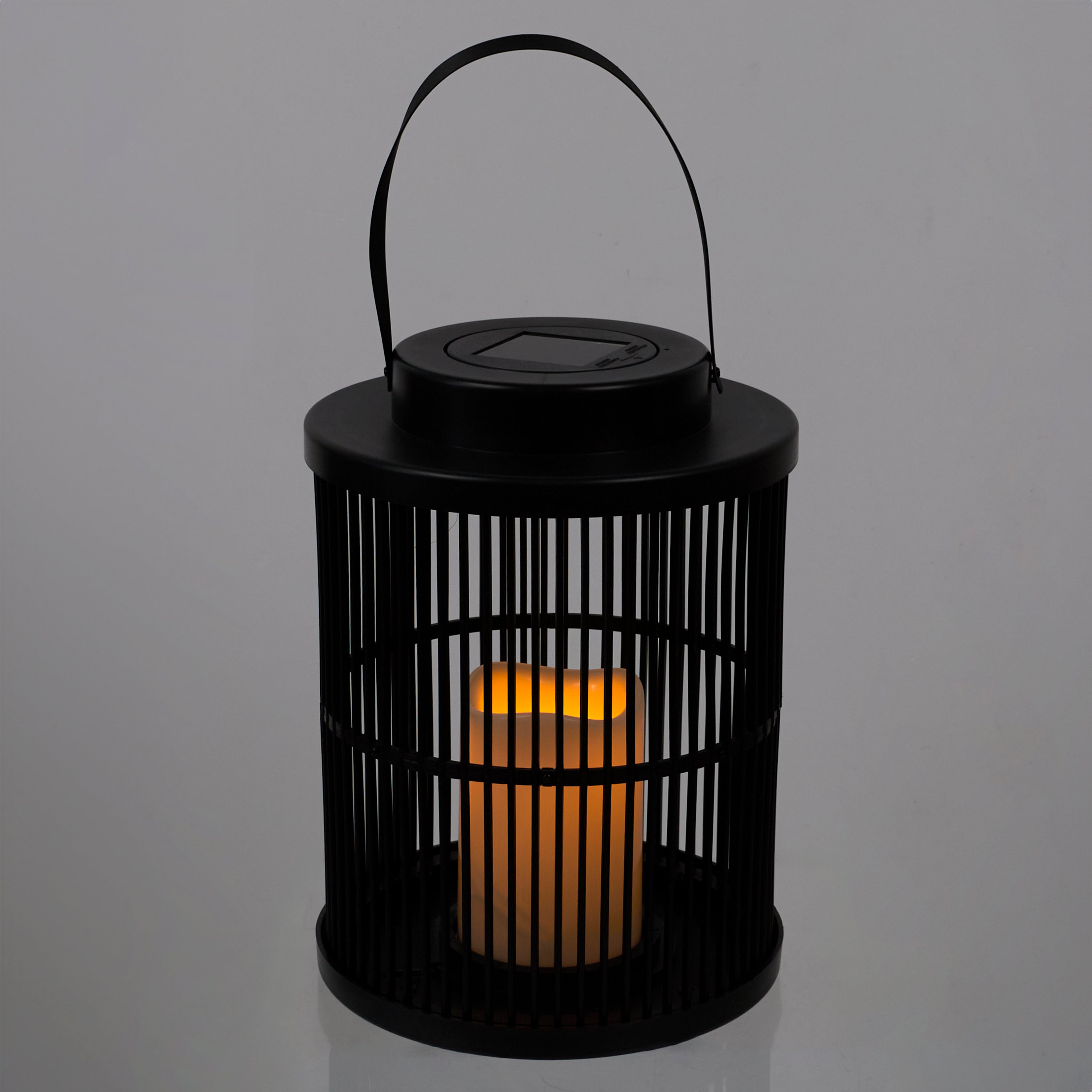 LANTERNE SOLAIRE EFFET BOUGIE H25CM