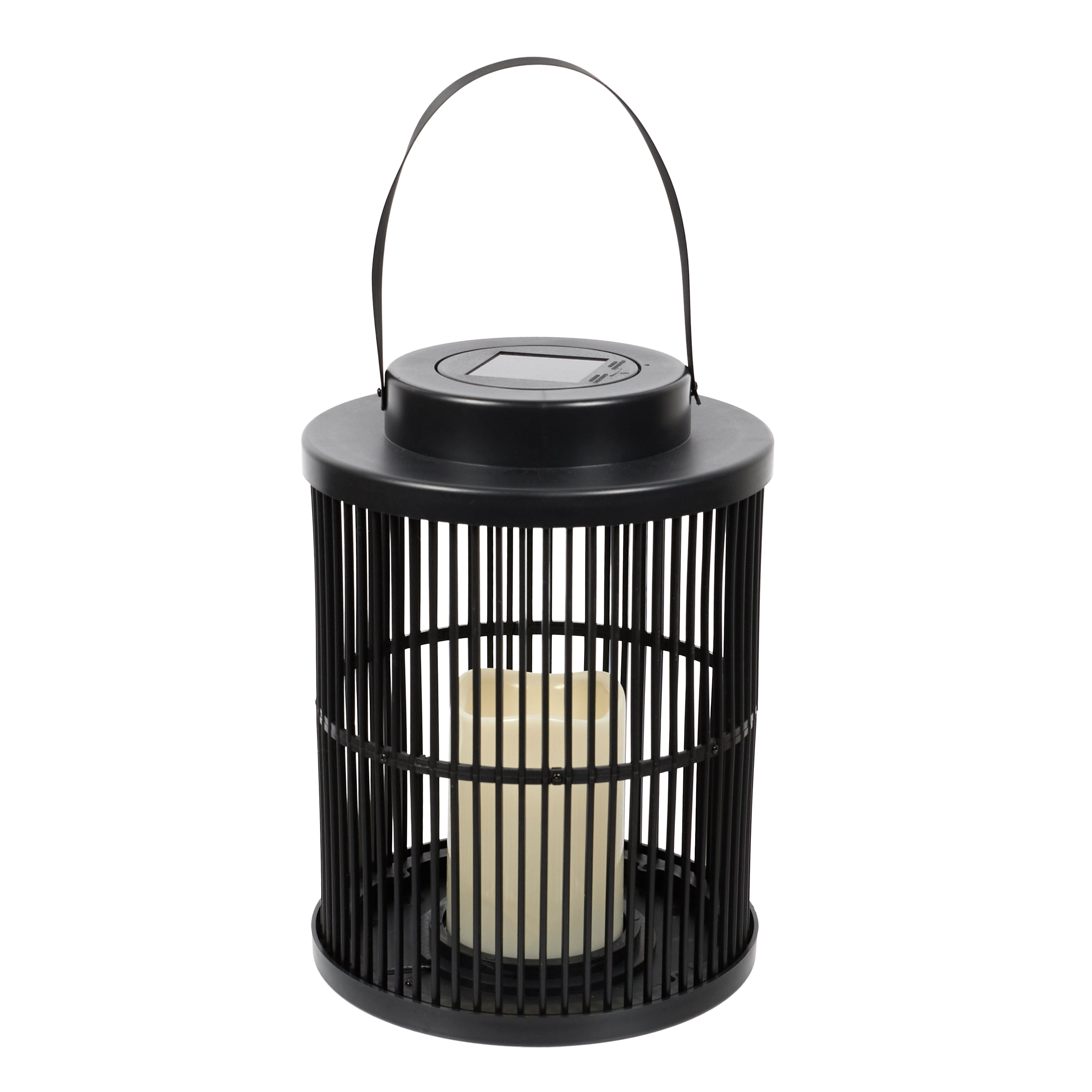 LANTERNE SOLAIRE EFFET BOUGIE H25CM