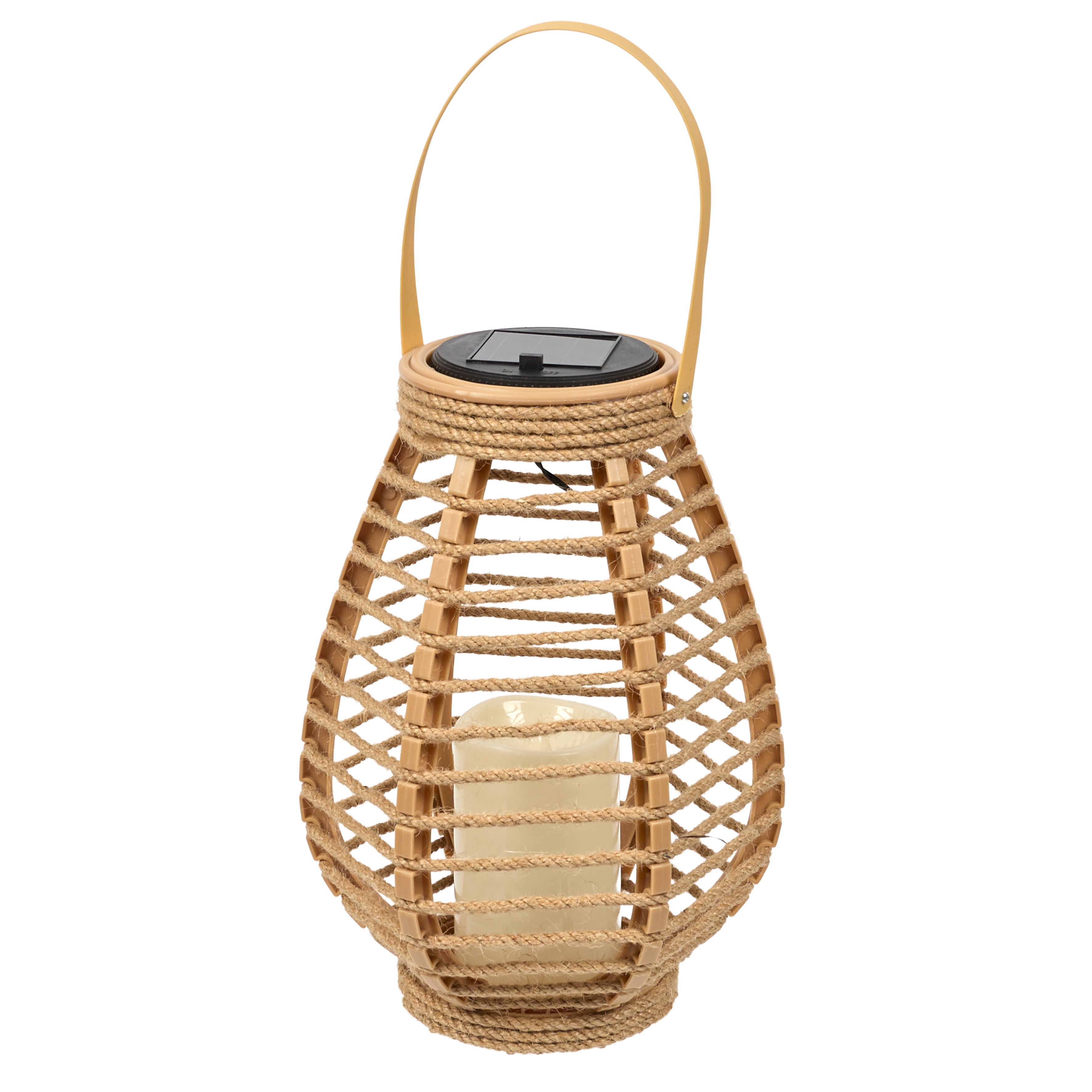 LANTERNE SOLAIRE EFFET BOUGIE H26.5CM